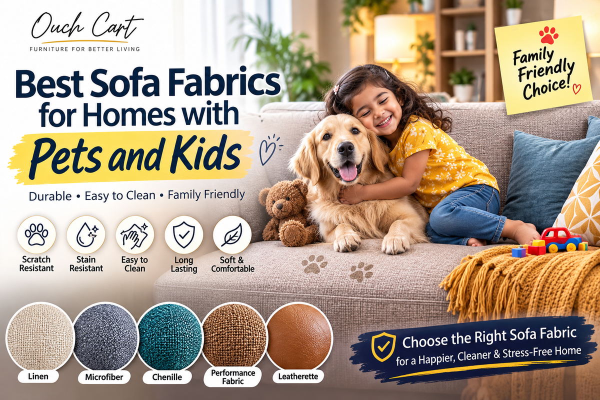 Best Sofa Fabrics for Homes with Pets and Kids