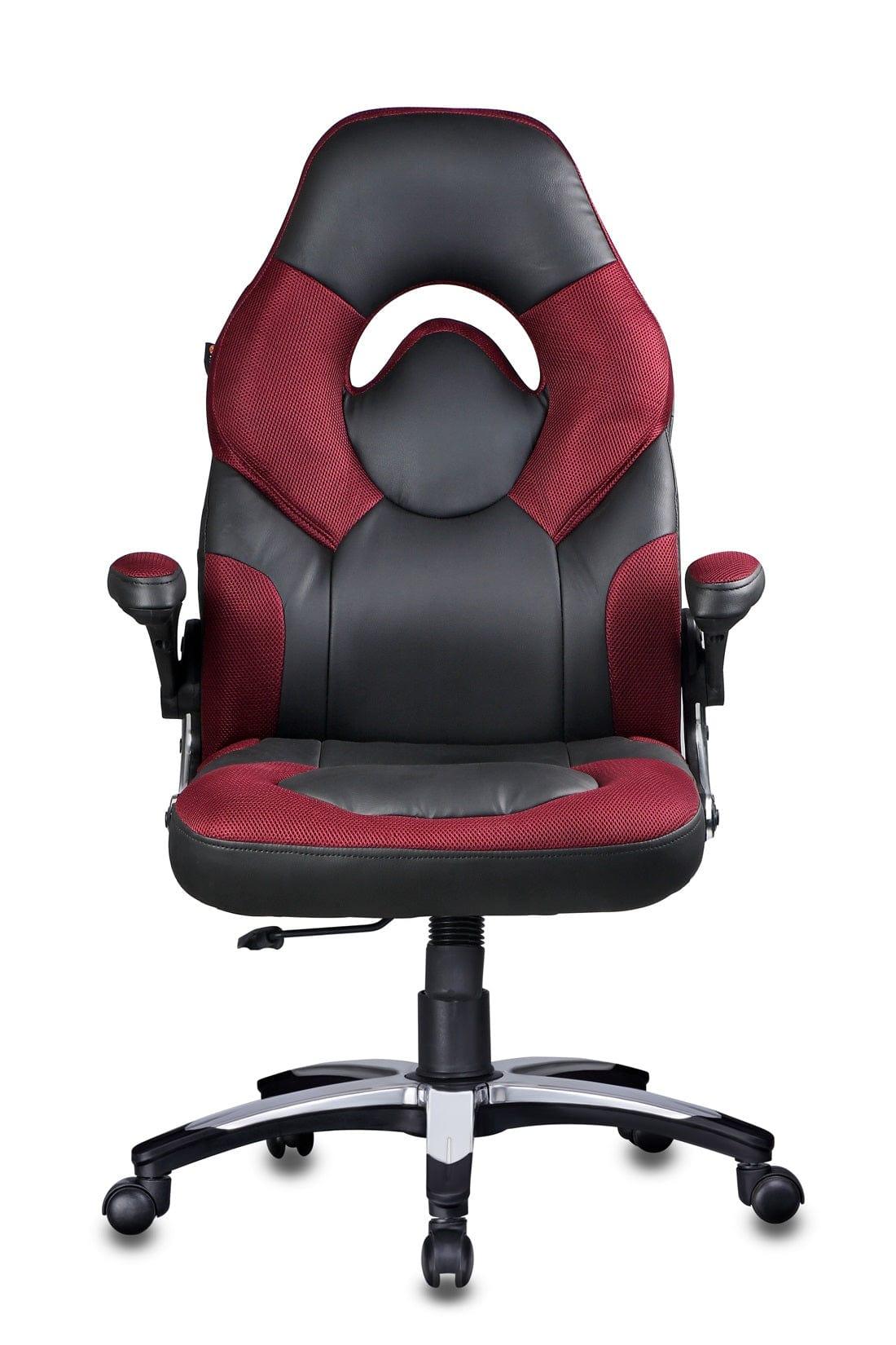 Stylish Designer chair in Black / Maroon - Ouch Cart