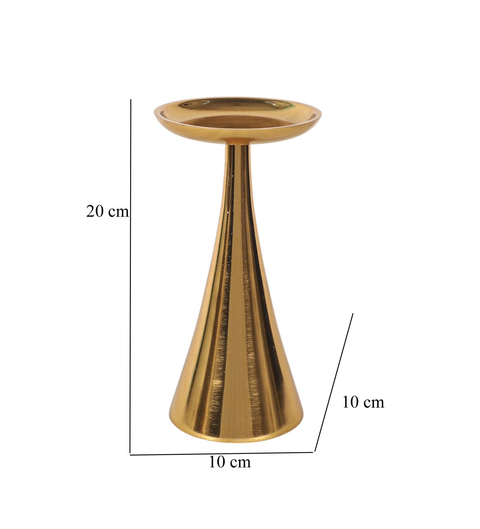 Aureus Petite Gold Pillar Candle Stand M.M.I. OVERSEAS