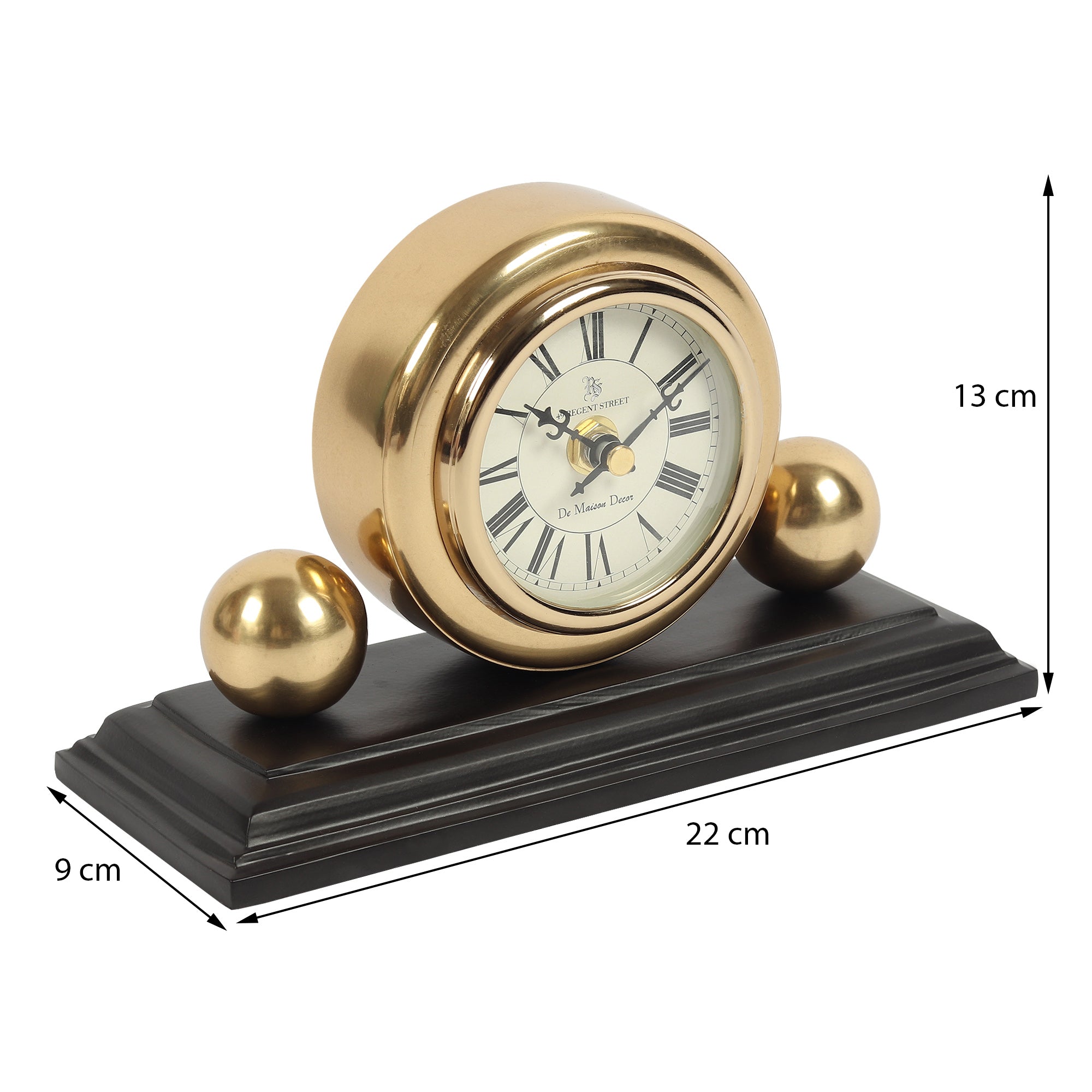 Orbitron table clock in gold- OUCHCART | Wall clock