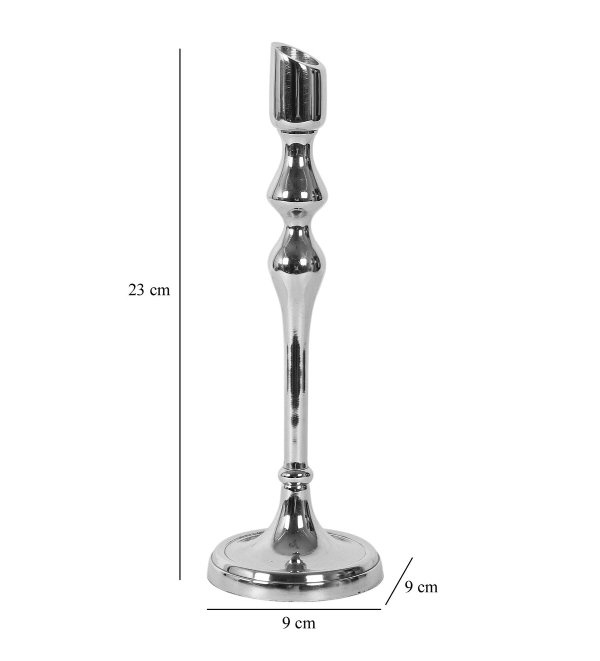 Lumora Large Silver Candleholder M.M.I. OVERSEAS