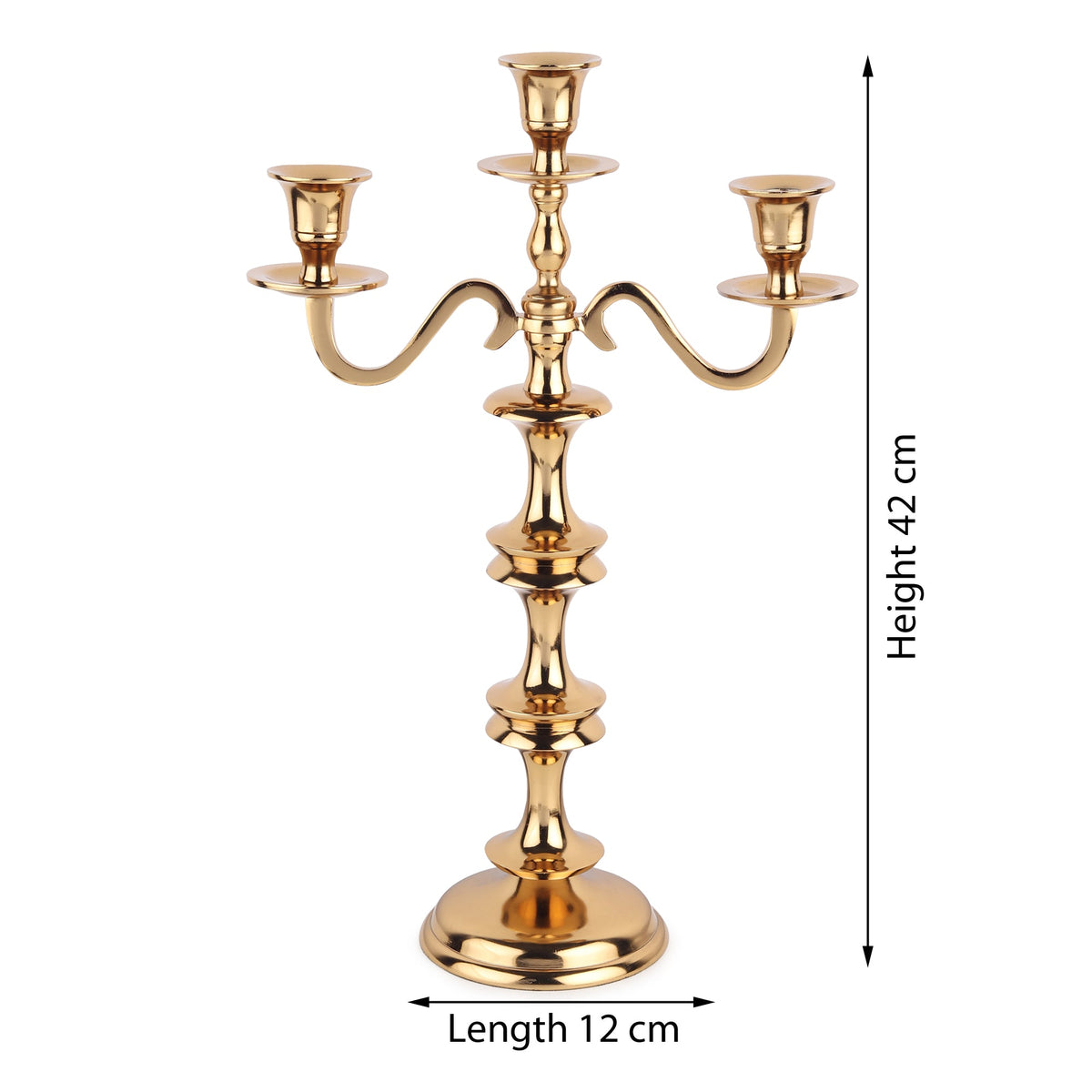 Imperium Crested 3-Arm Candleholder M.M.I. OVERSEAS
