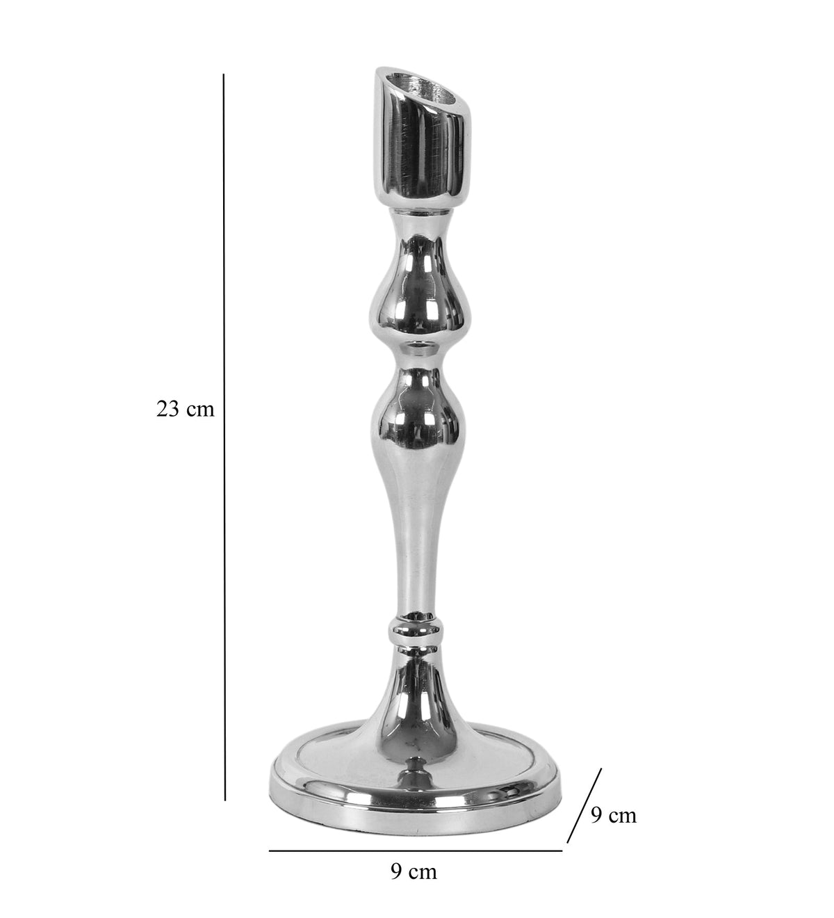 Lumora Small Silver Candleholder M.M.I. OVERSEAS