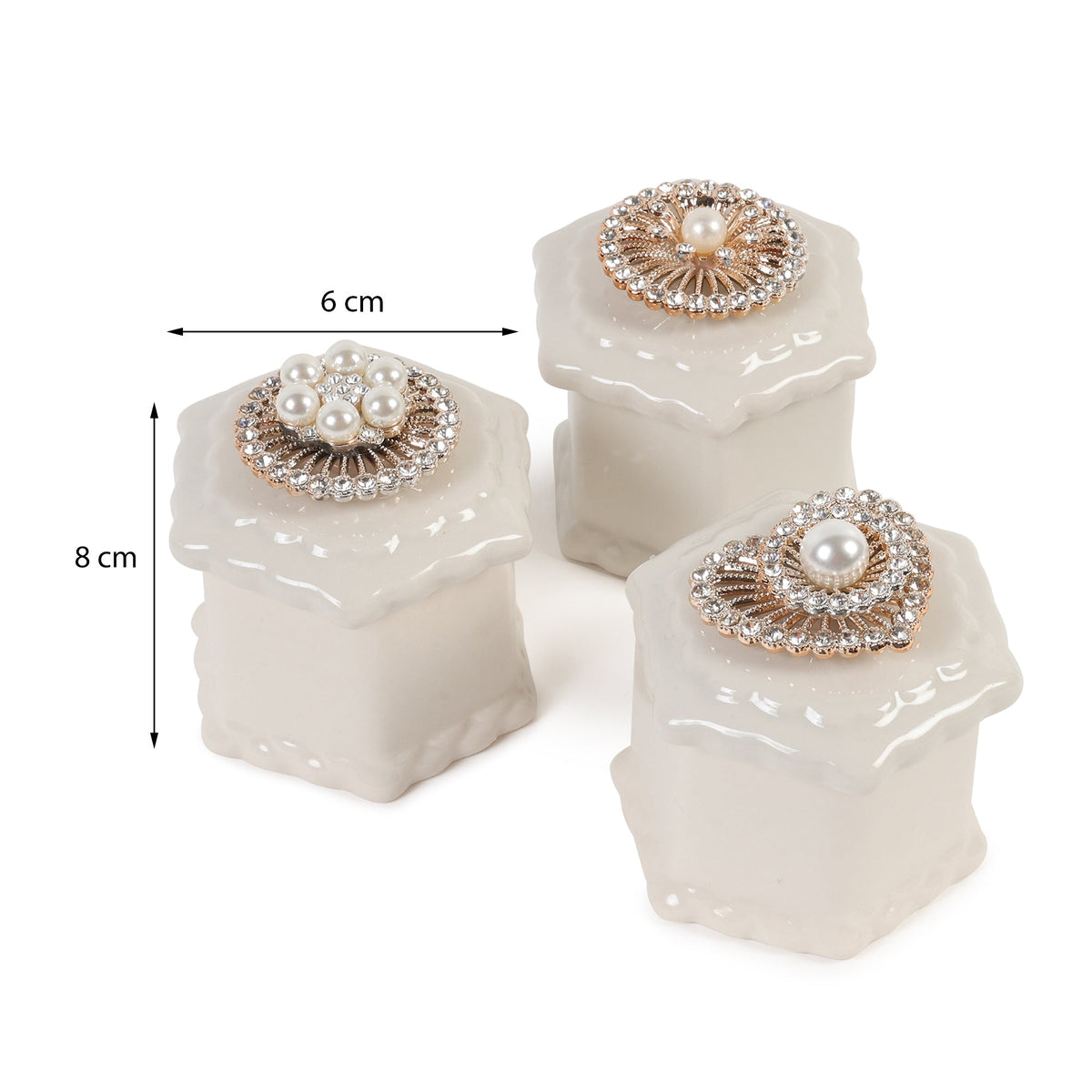 Medallion Porcelain Box Set M.M.I. OVERSEAS