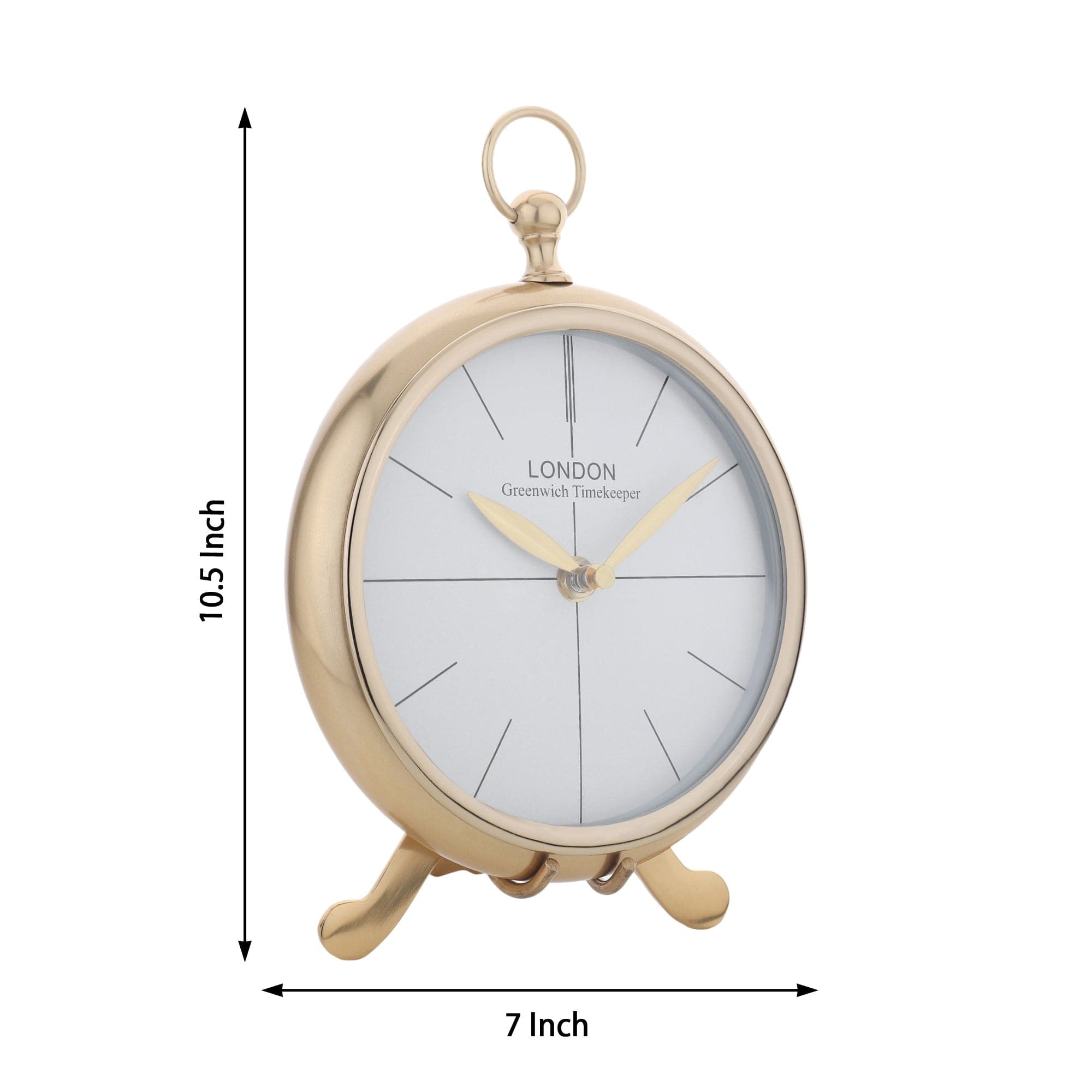 Regal Standpoint Table Clock Gold