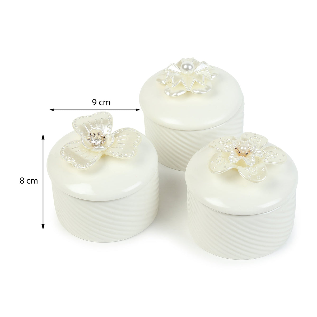 Florette Porcelain Box Set M.M.I. OVERSEAS