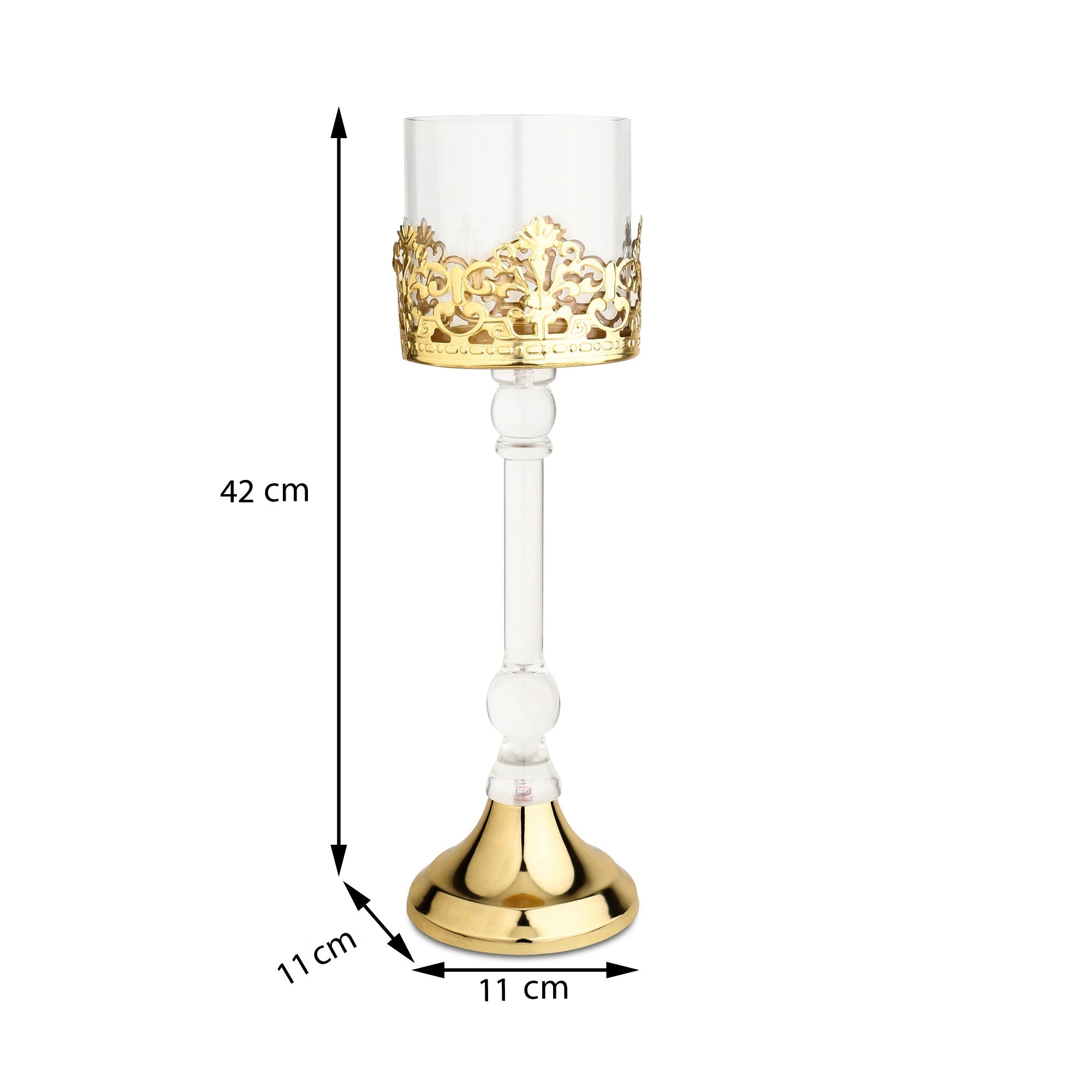 Aurum Crest Pillar Candle Holder Big M.M.I. OVERSEAS