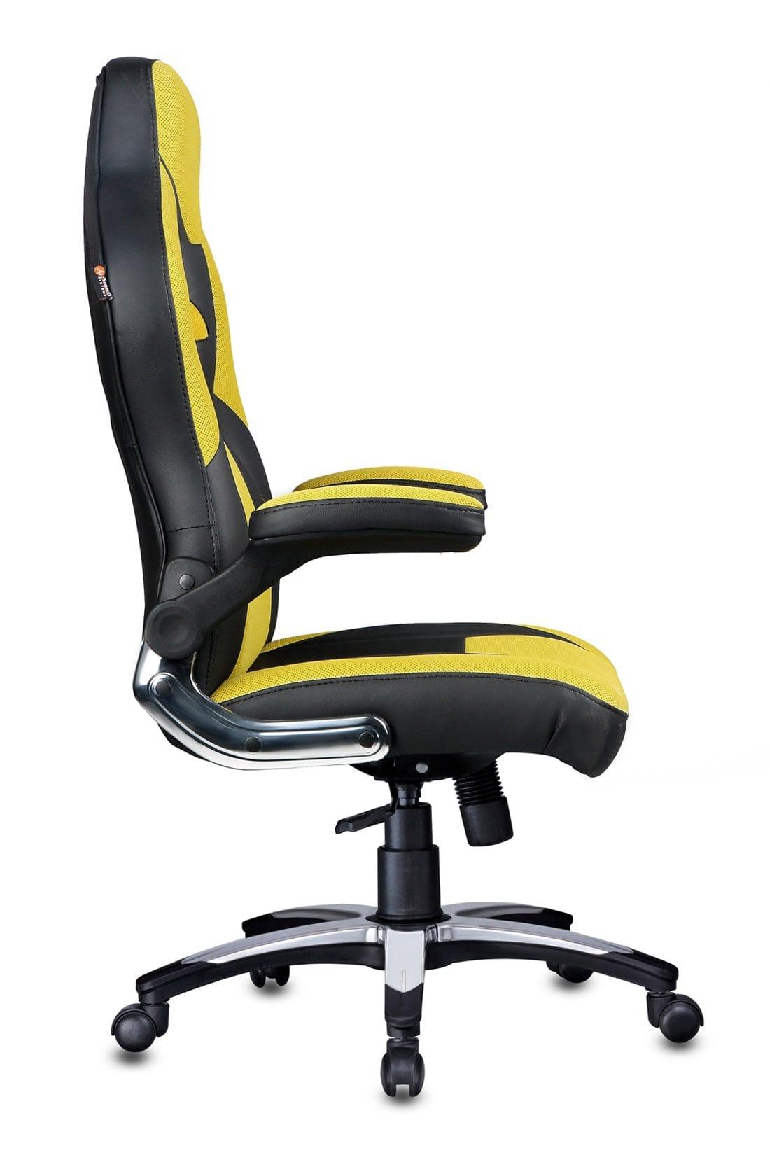 Stylish Designer Office chair in Black / Yellow - Ouch Cart