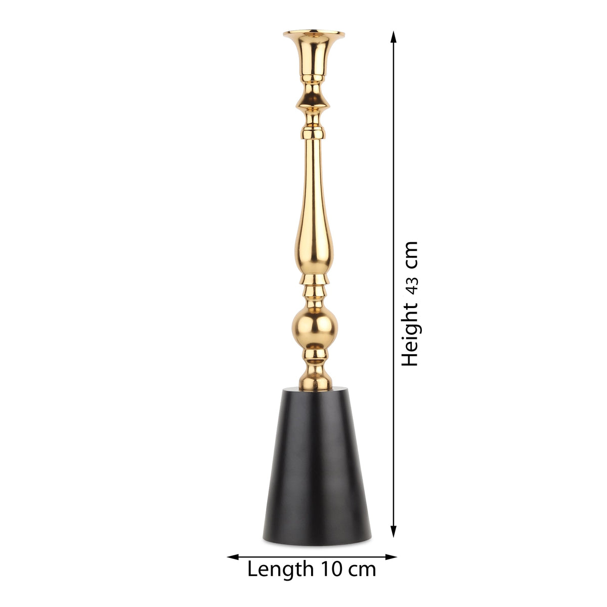 Valora Gold Candle Holder Large M.M.I. OVERSEAS