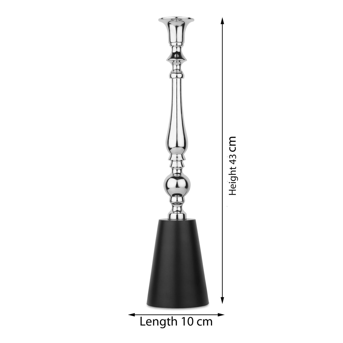 Valora Silver Candle Holder Large M.M.I. OVERSEAS