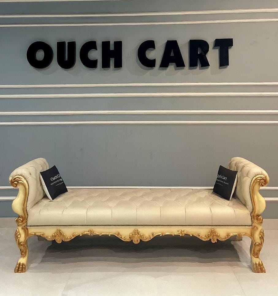 Lissandra Upholstered Bench Golden OUCH CART
