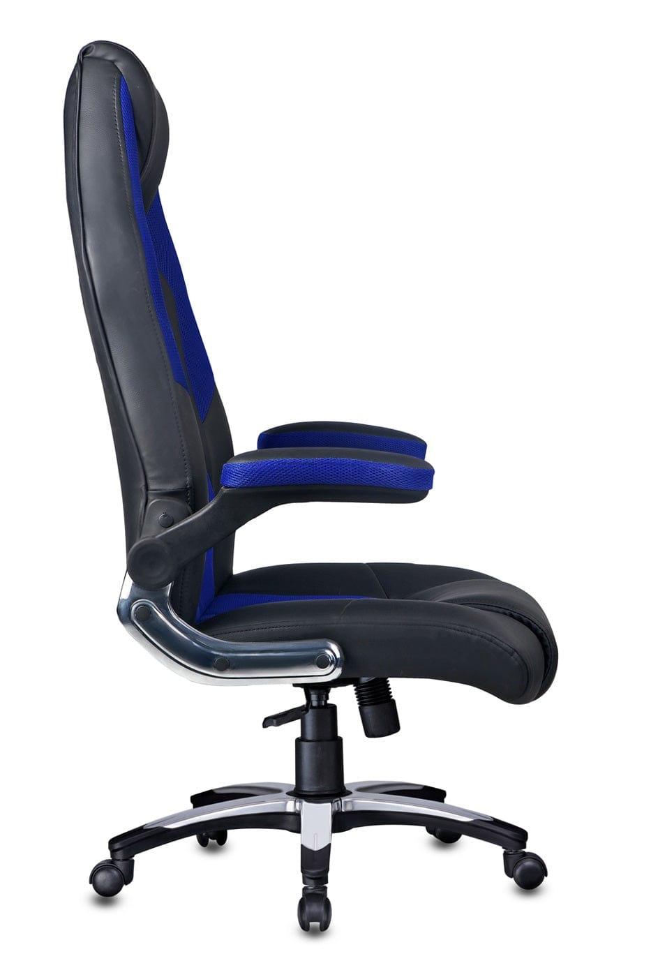 Stylish Gaming chair in Black/Blue - Ouch Cart