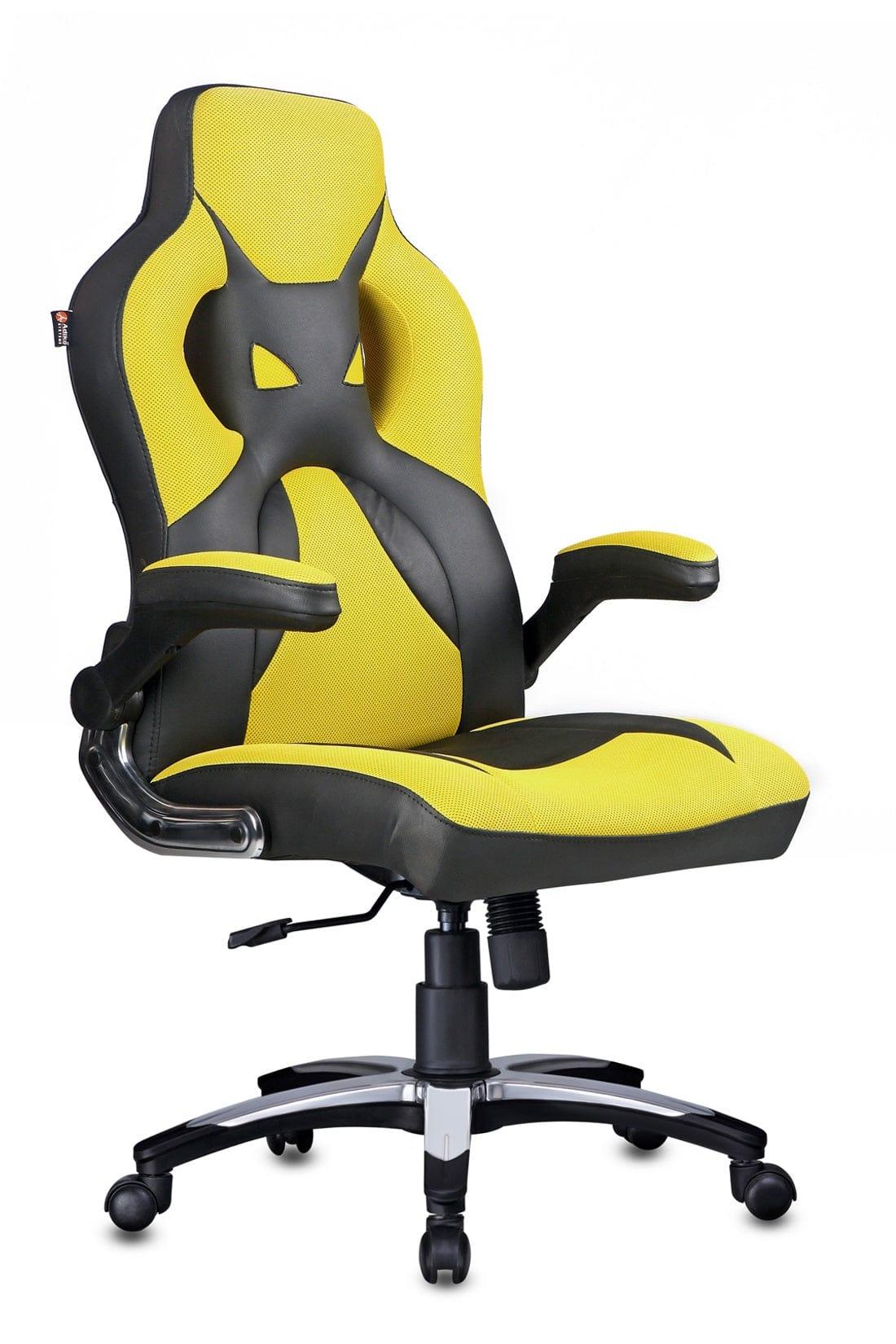 Stylish Designer Office chair in Black / Yellow - Ouch Cart