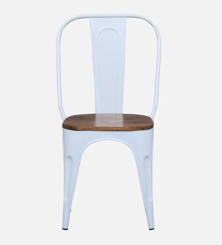 Metallic 4 Seater Dining Set In White Colour - Ouch Cart