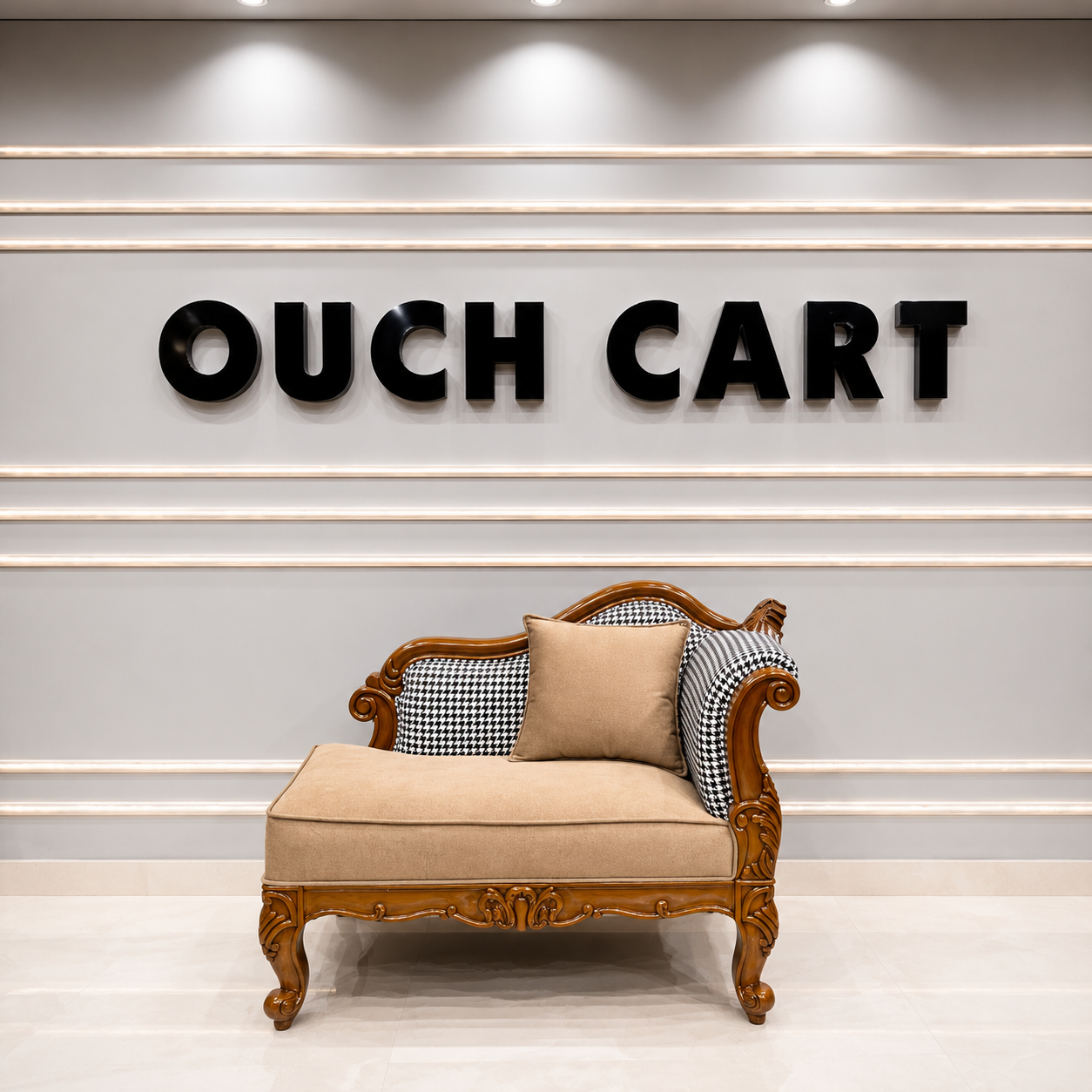 Ouch Cart Luxury Wooden Accent Chair | OUCH CART