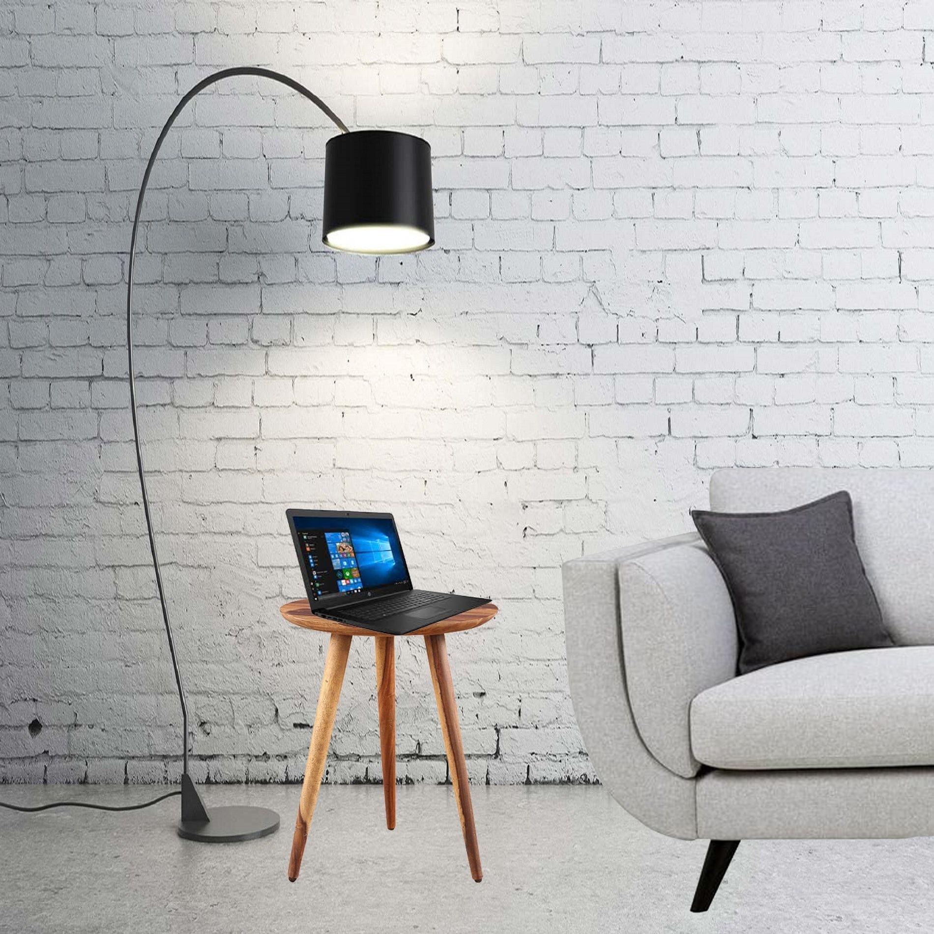 Sheesham Wood Tripod Stool In Honey Finish - Ouch Cart