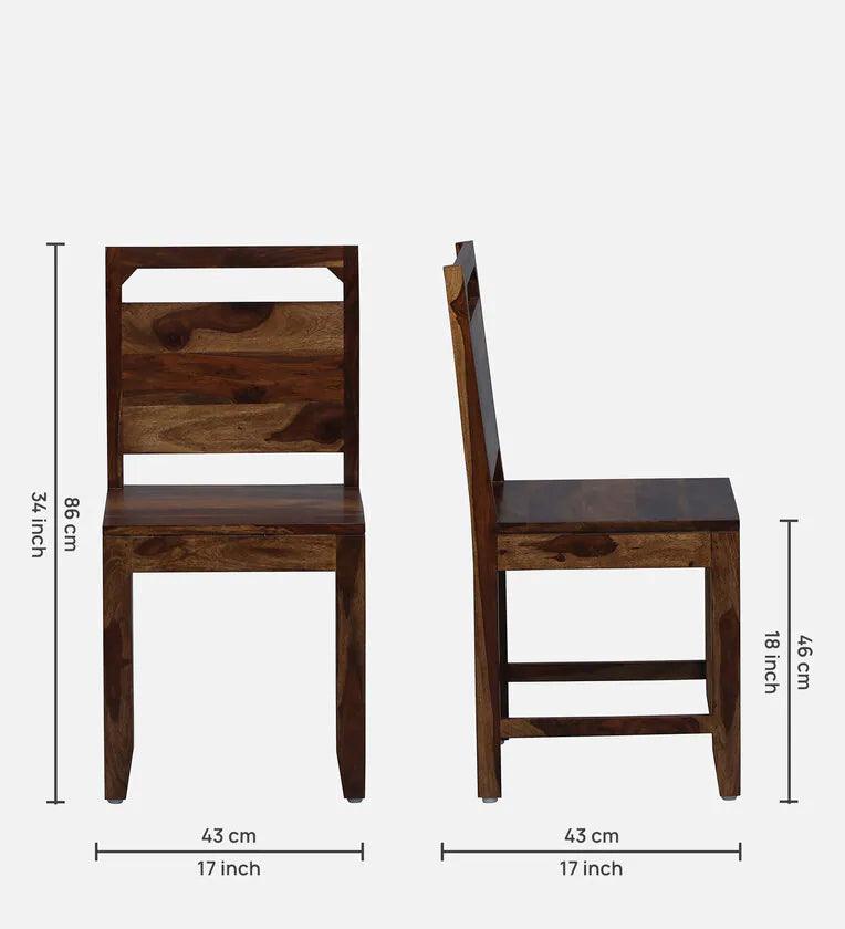 Sheesham Wood 4 Seater Dining Set In Scratch Resistant Provincial Teak Finish - Ouch Cart