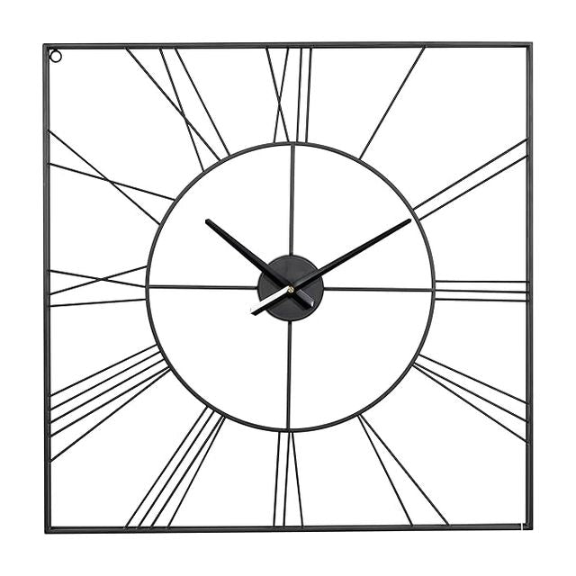 roman square black wallclock N.R.HOMESDECOR