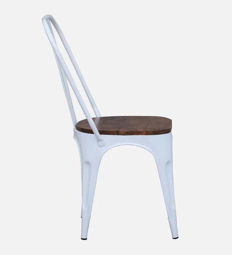 Metallic 4 Seater Dining Set In White Colour - Ouch Cart