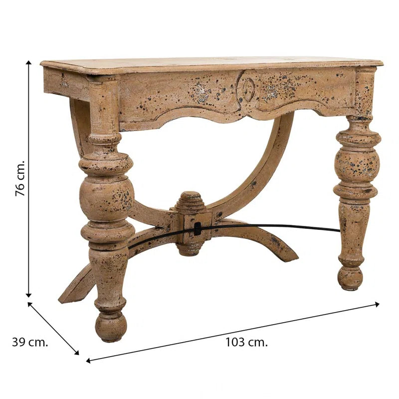 Delilah Solid Wood Console Table Ouch Cart