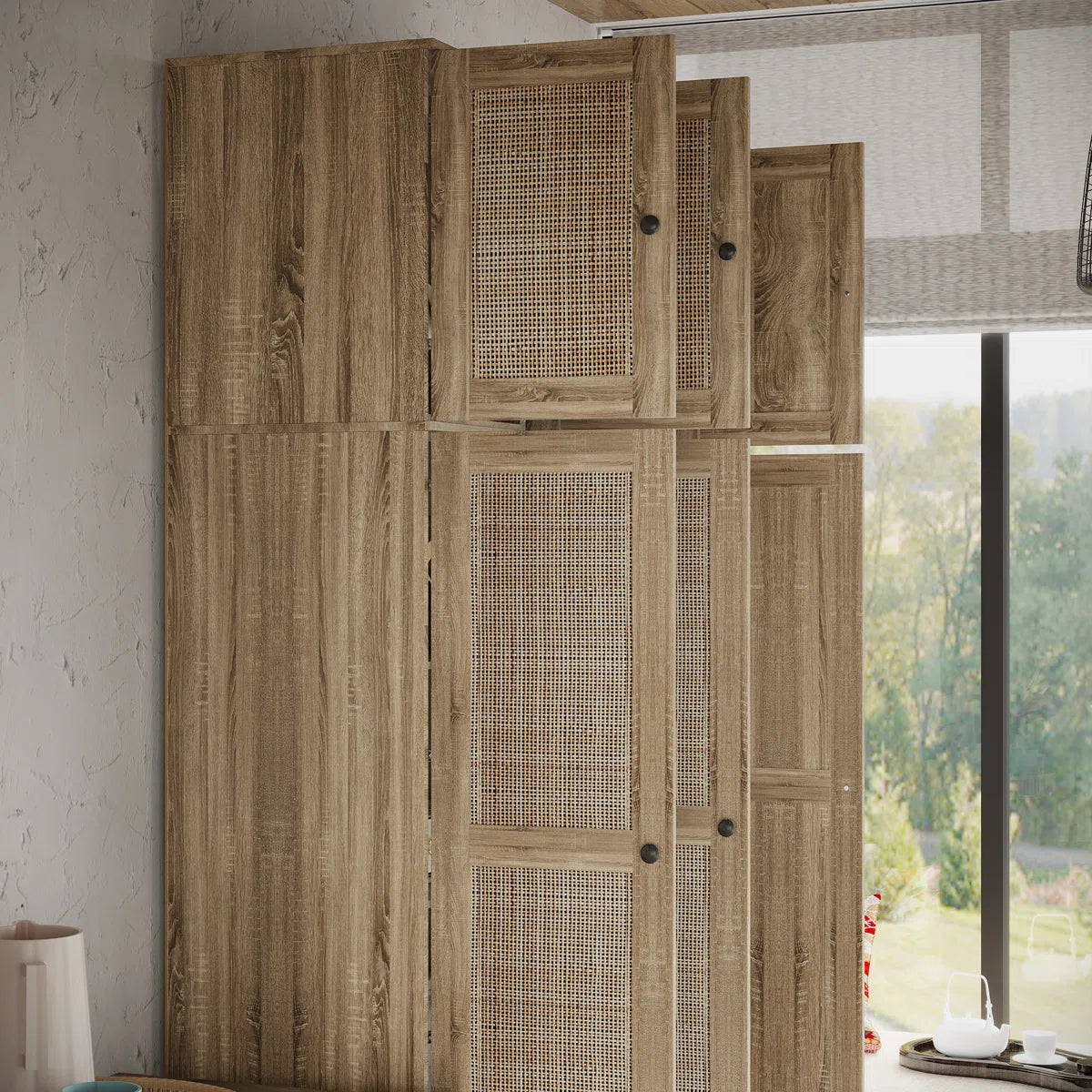 Coleridge Wardrobe Armoire – Elegant Solid Wood Storage Cabinet for Bedroom