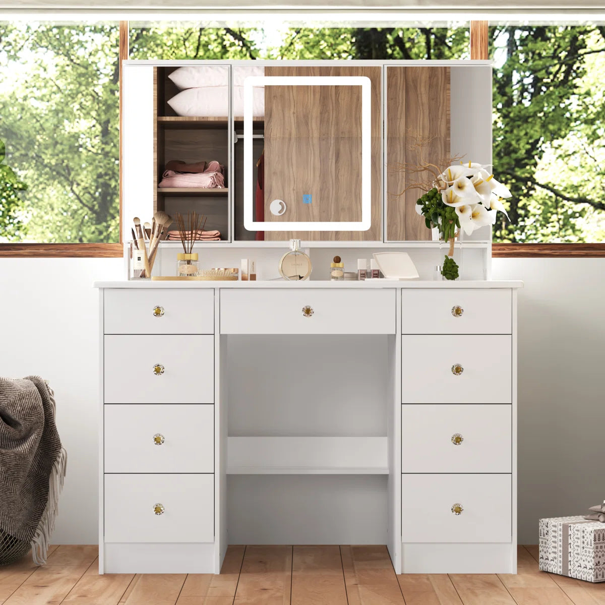 Luxury Makeup Vanity Desk with Storage OUCH CART