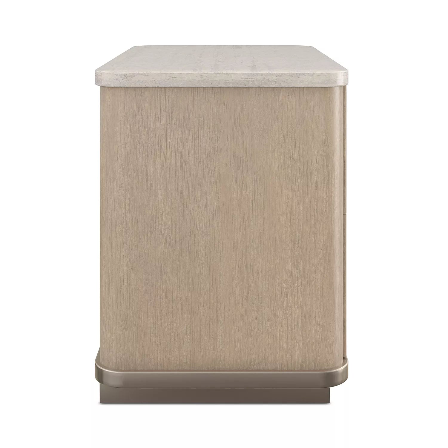 Modern 2 Drawer Wooden Bedside Table with Fluted Design