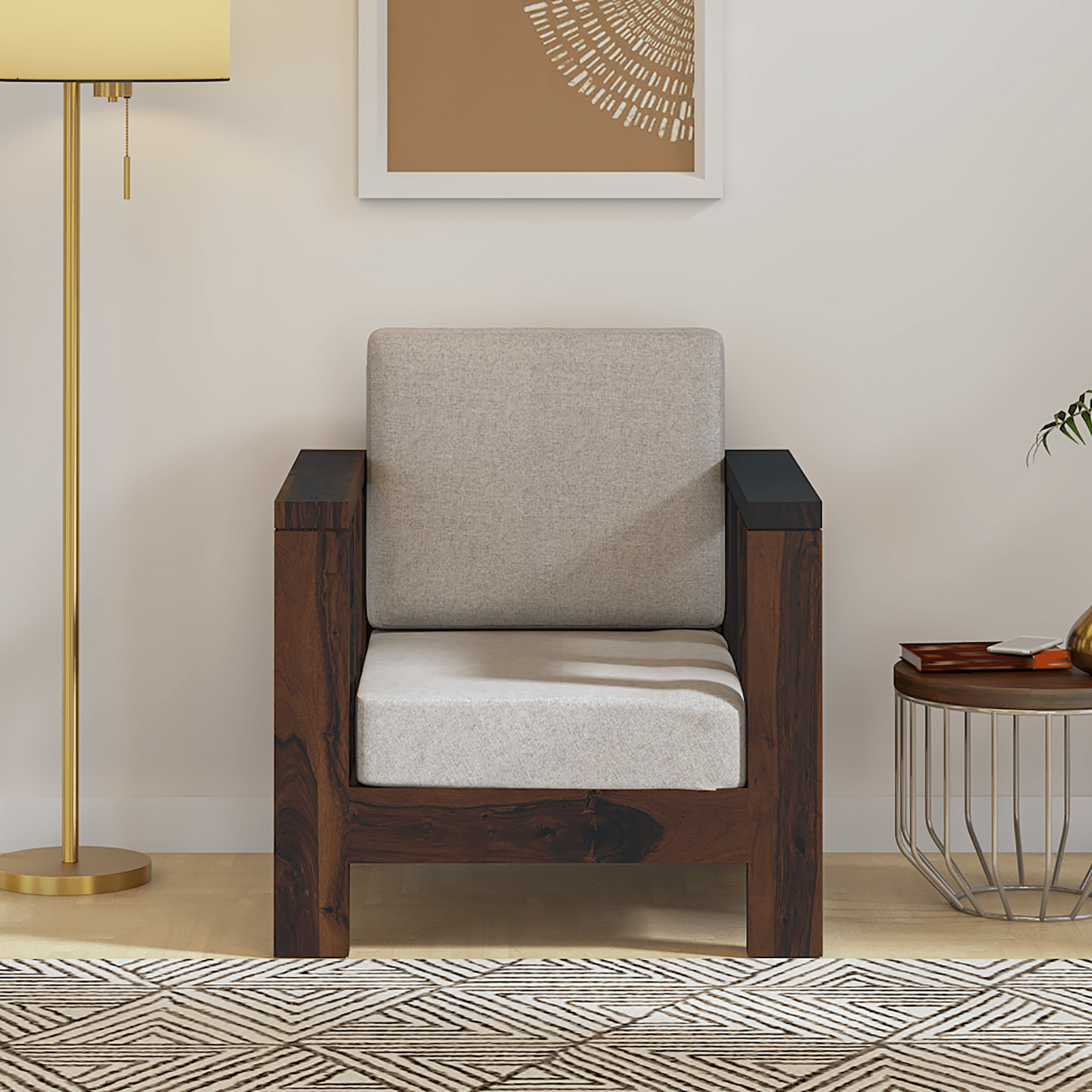 Tranquilcouch Sheesham Wood Sofa In Dark Walnut Color - Ouch Cart