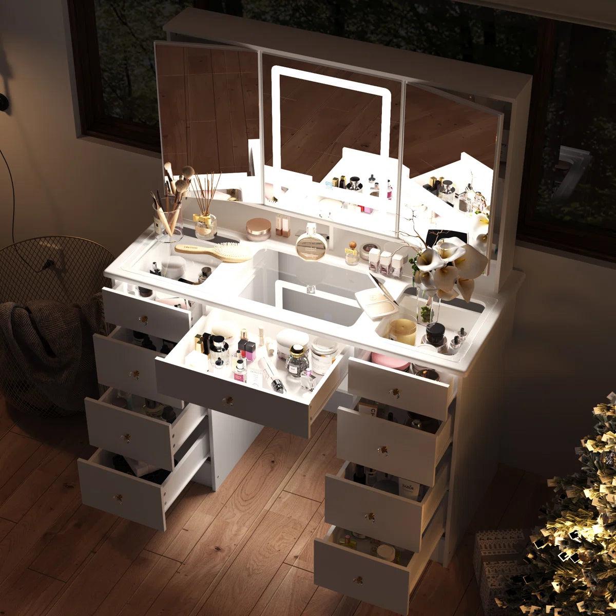 Luxury Makeup Vanity Desk with Storage OUCH CART
