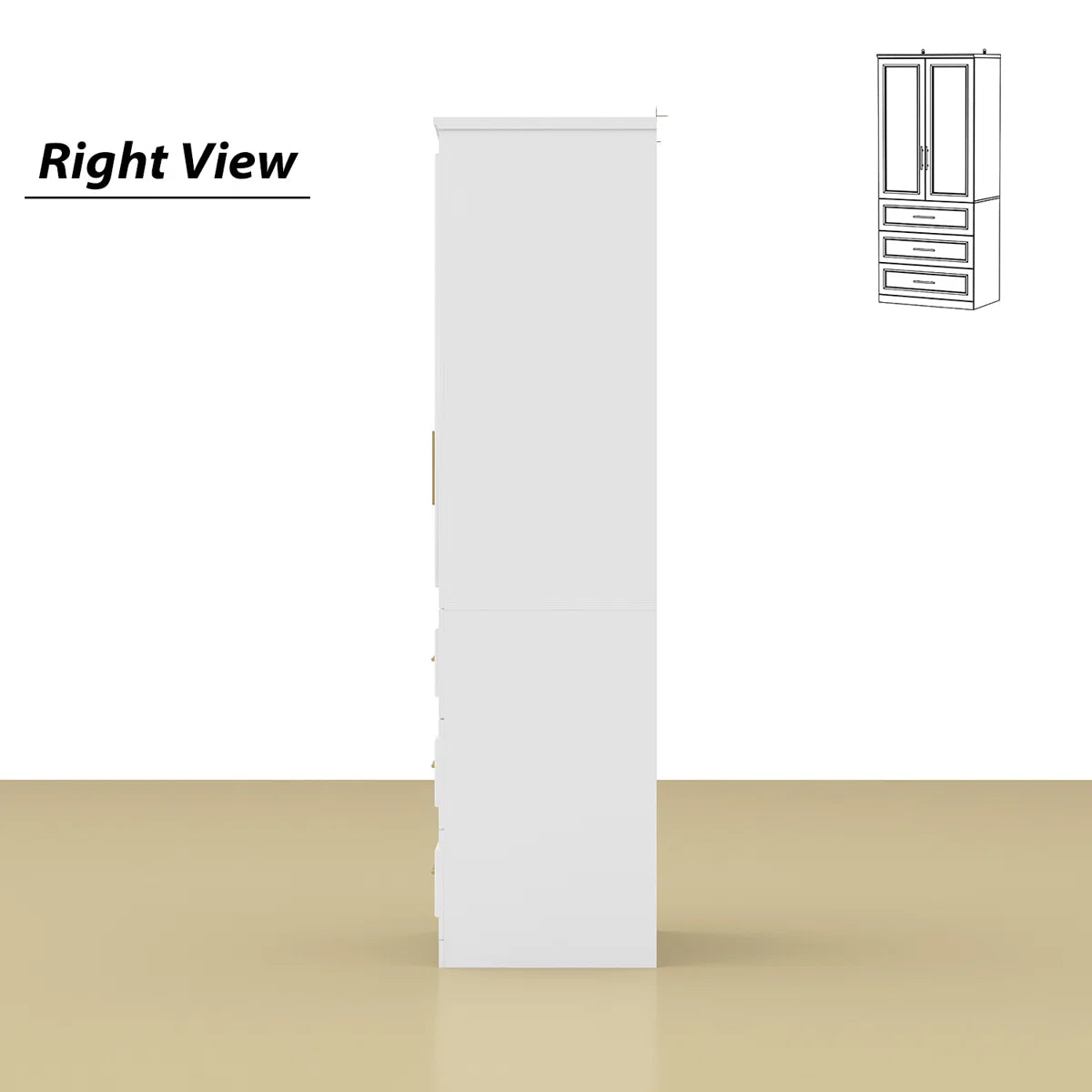 Durable Armoire Spacious Modern Bedroom Wardrobe