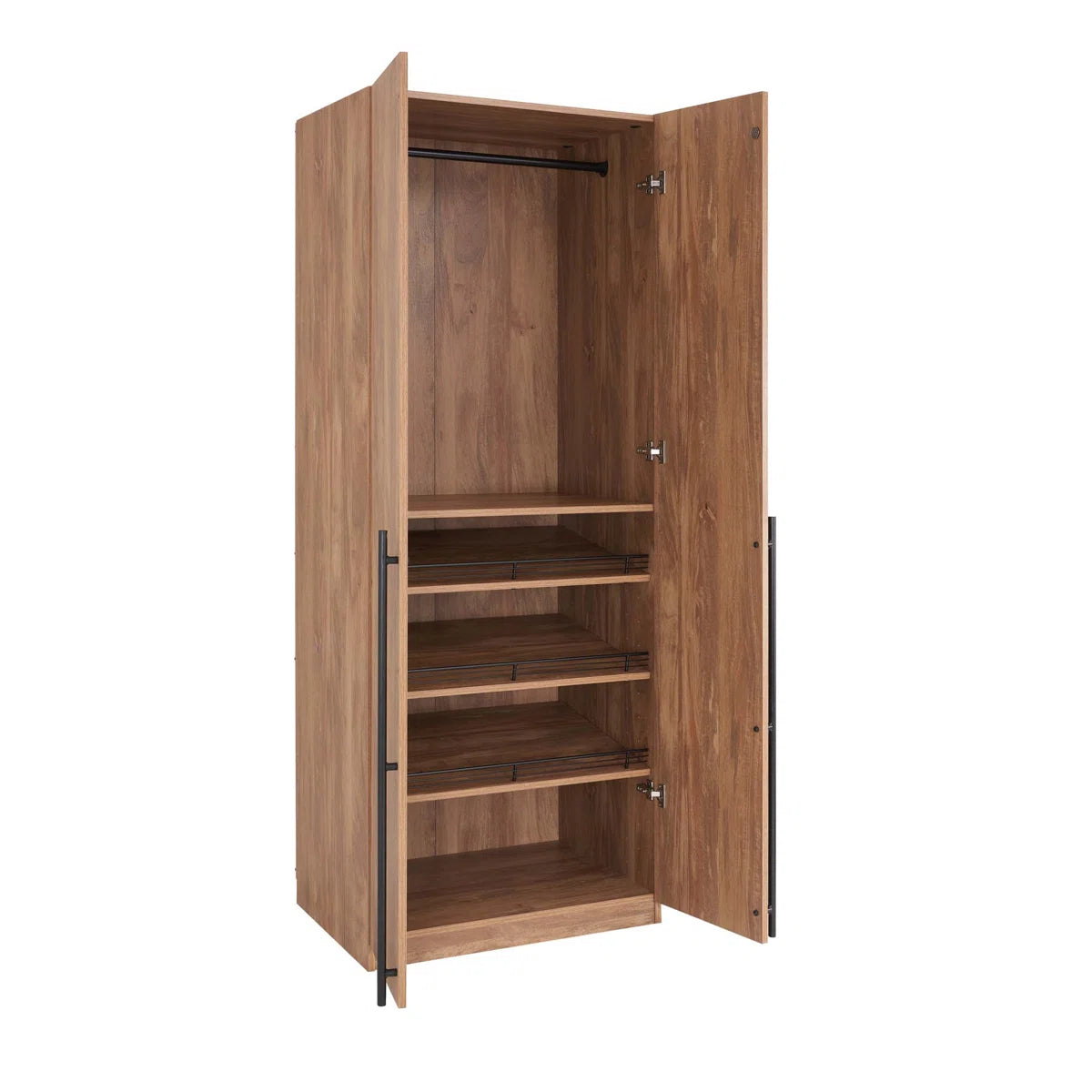 Lee 3.0 Freestanding Wardrobe Closet 1 Hanging Rod 3 Shoe Shelves 1 Basic Shelf OUCH CART