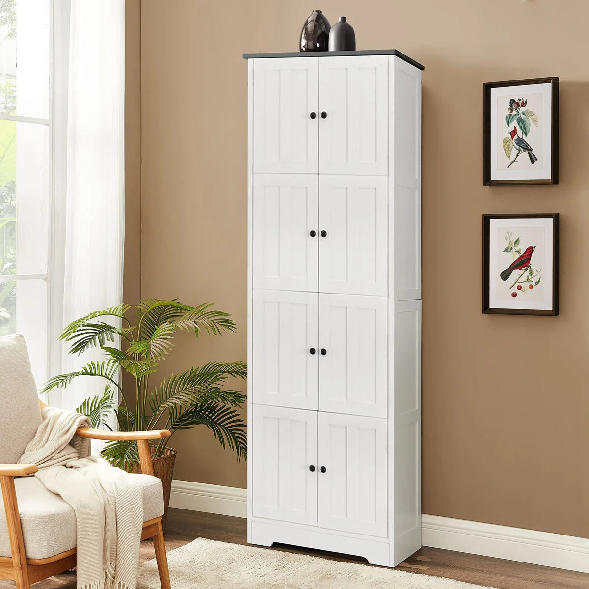 Behrett Solid Wood Armoire – Contemporary Wardrobe for Bedroom-OUCH CART | Wardrobe