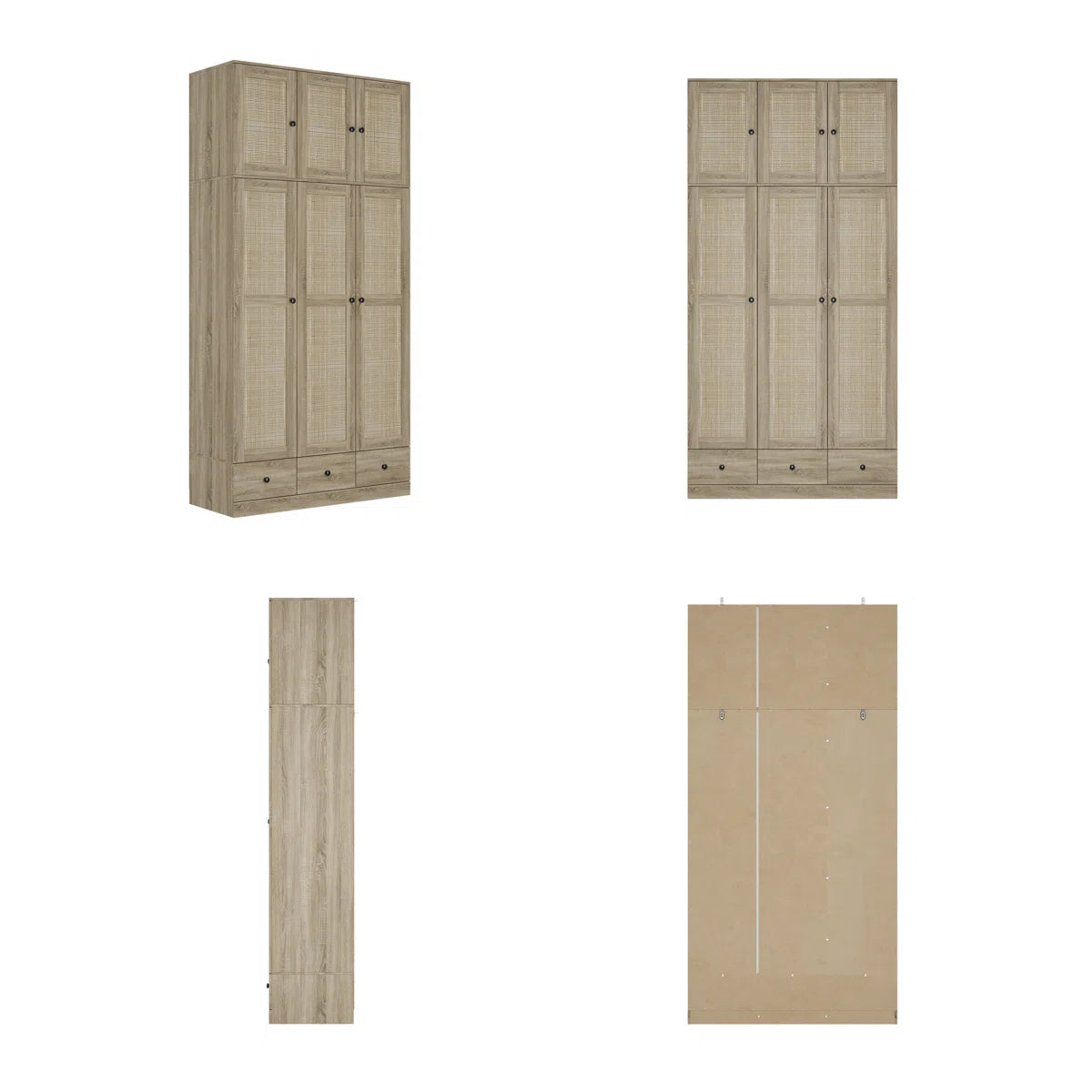 Coleridge Wardrobe Armoire – Elegant Solid Wood Storage Cabinet for Bedroom OUCH CART