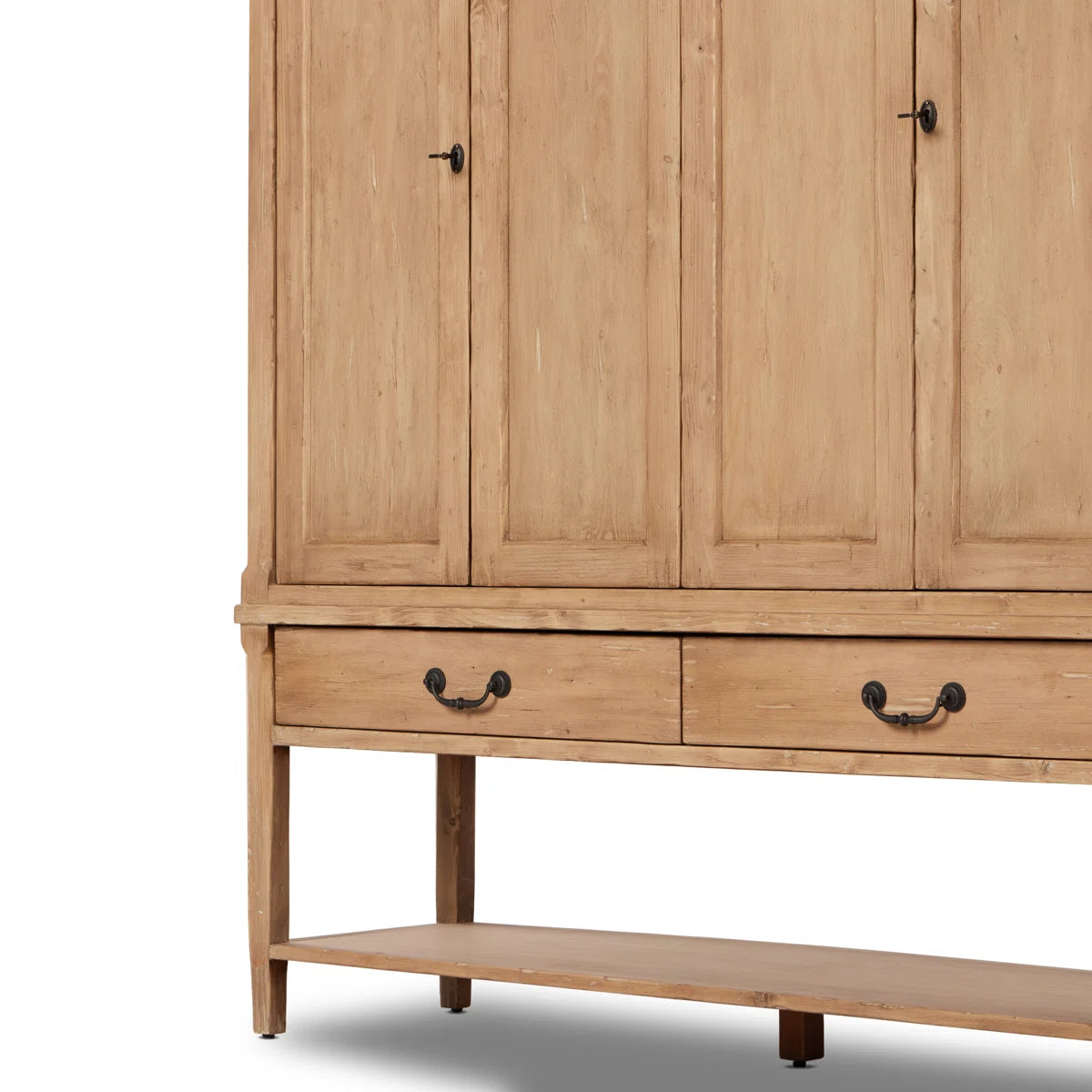 Annabel 4-Door Solid Wood Wardrobe Armoire Minimalist Stylish Storage OUCH CART