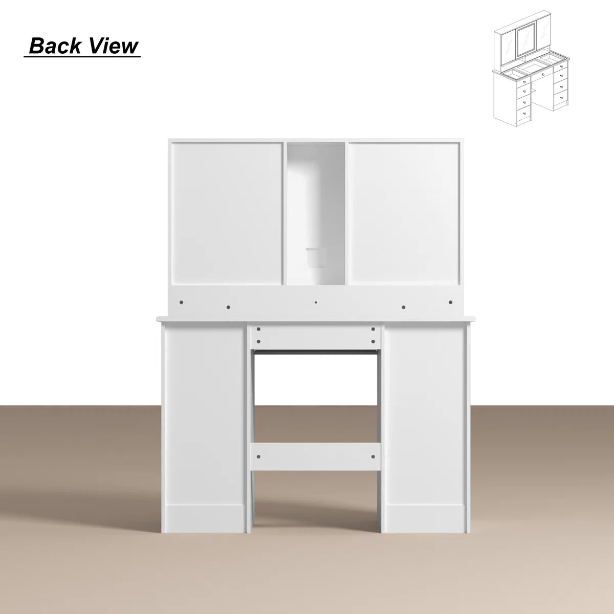 Luxury Makeup Vanity Desk with LED Lights and Storage