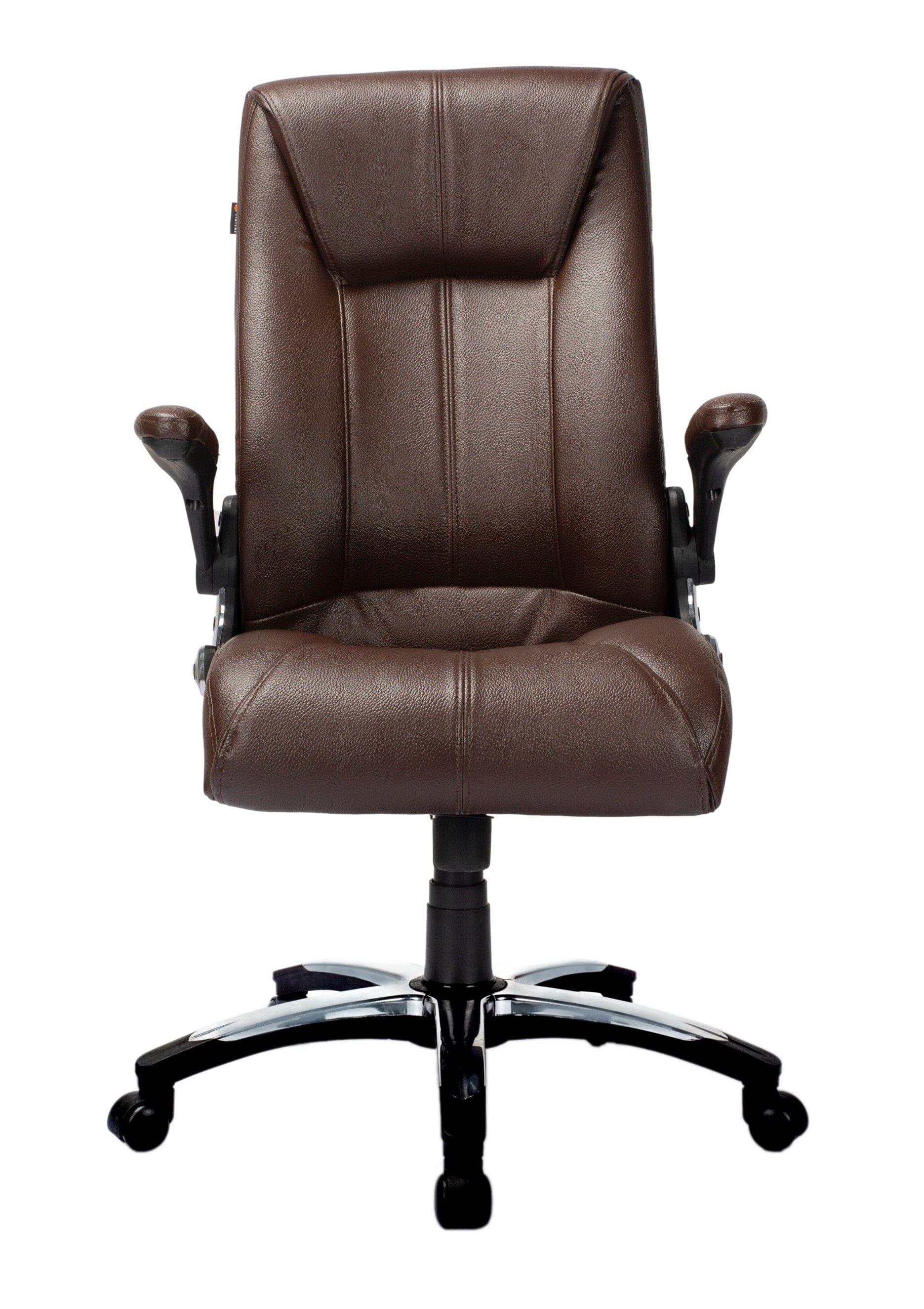 Adiko High Back Exceutive Chair in Brown - Ouch Cart | Office chair | Study chair
