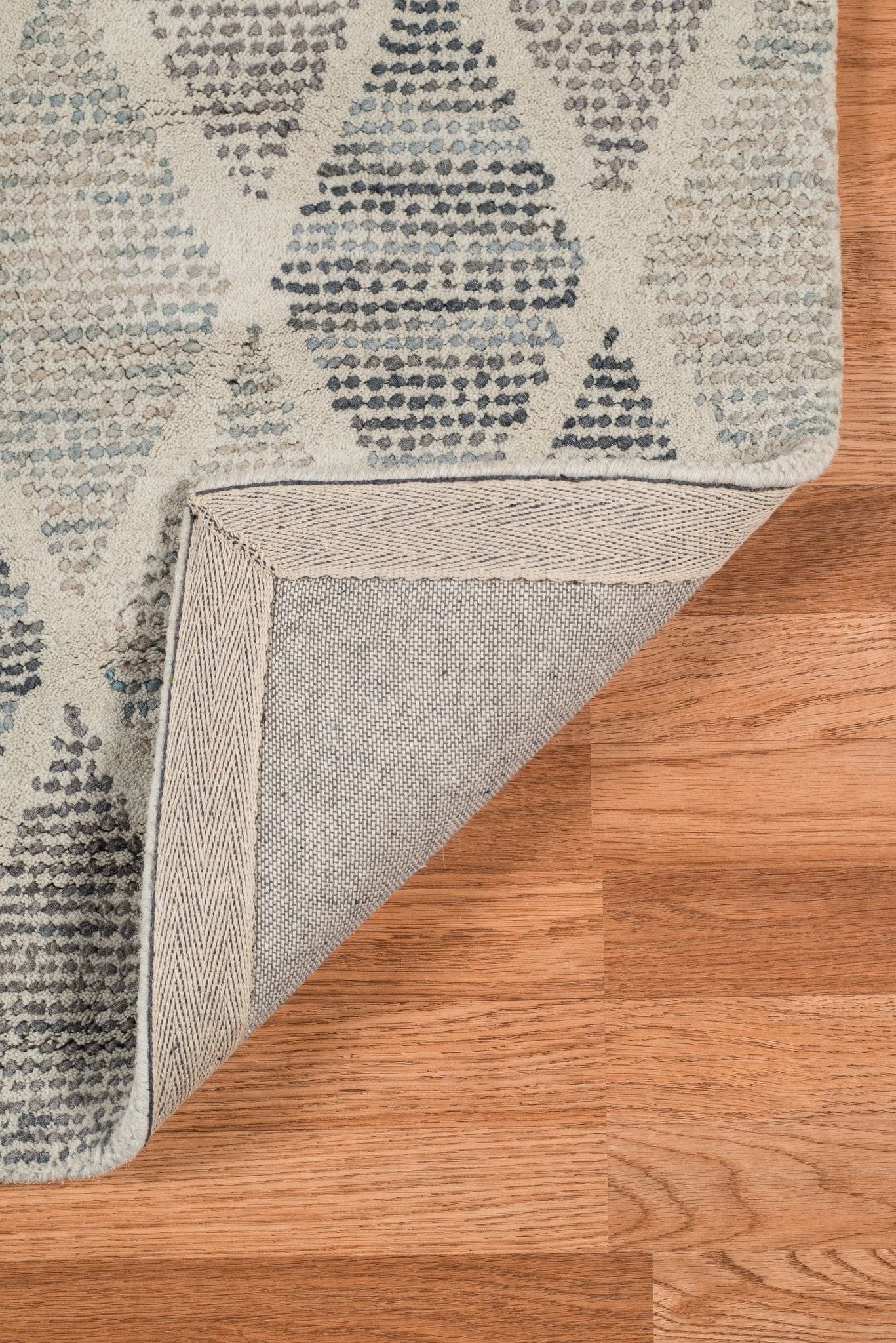 Gray Wool Vector 5x8 Feet  Hand-Tufted Carpet - Rug