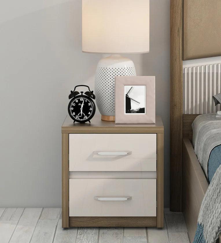 Nora Bedside Table in Lyon Walnut Finish - Ouch Cart