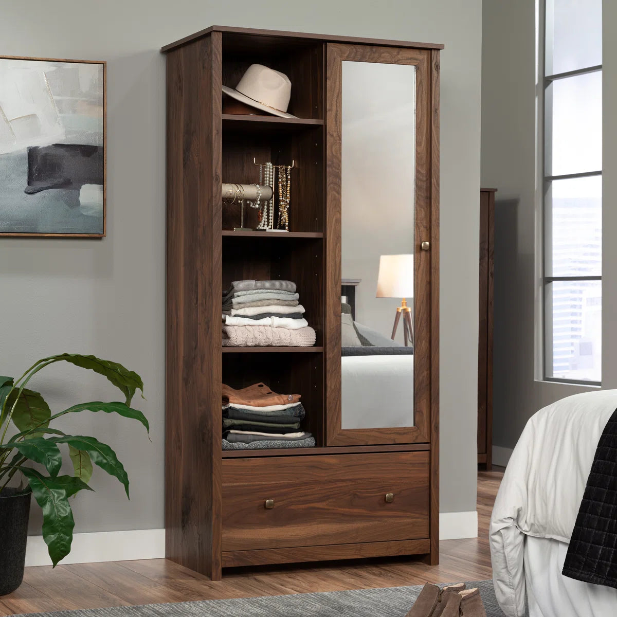 Fravel Sindoori Mango Wardrobe Cabinet Large Storage Solid Wood Design-OUCH CART | Wardrobe