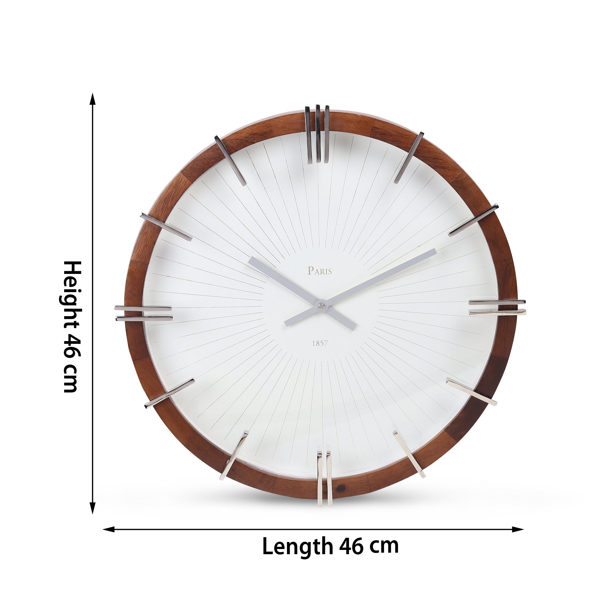 Eclipta Silver Wall Clock M.M.I. OVERSEAS