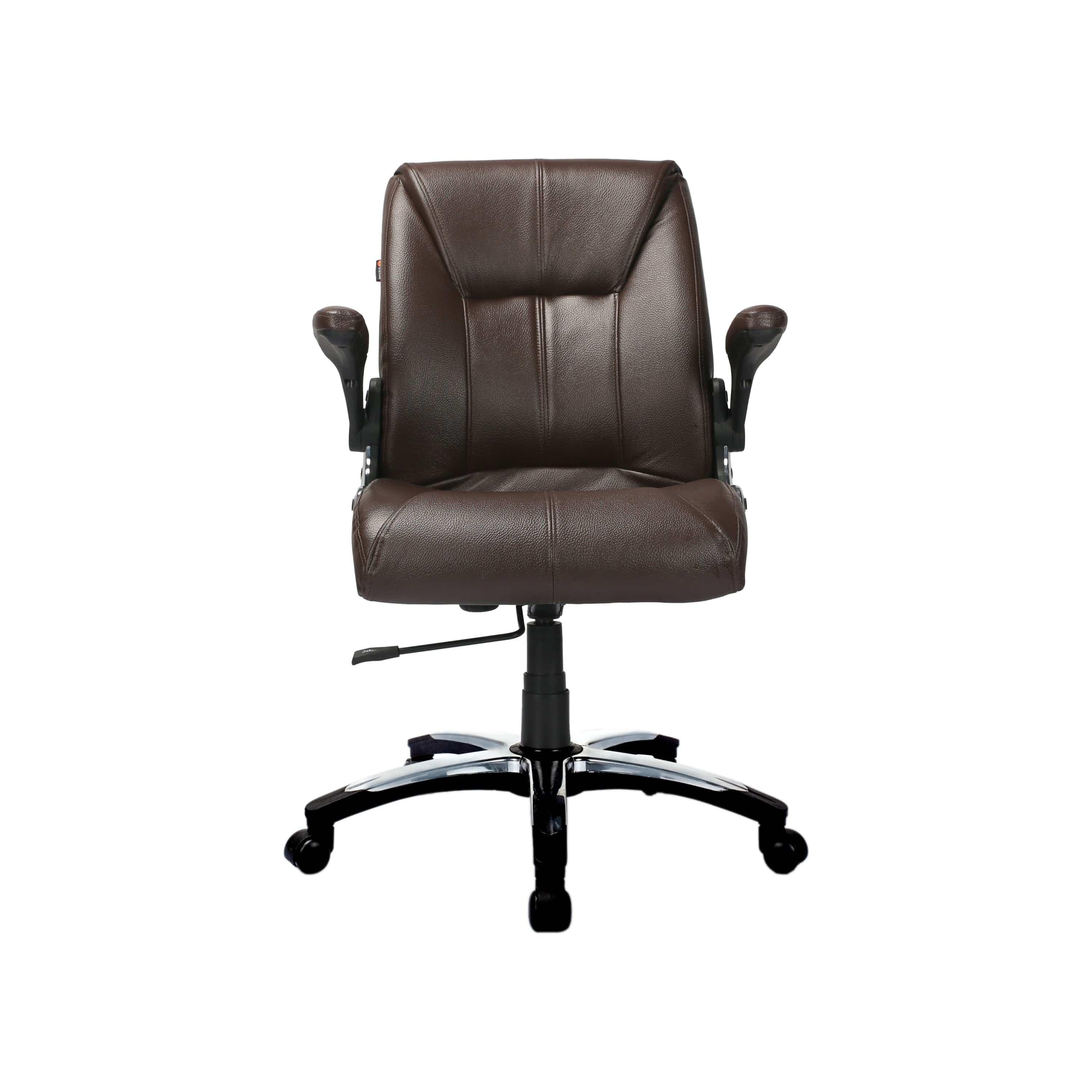 Adiko Medium Back Exceutive Chair in Brown - Ouch Cart | Office chair | Study chair