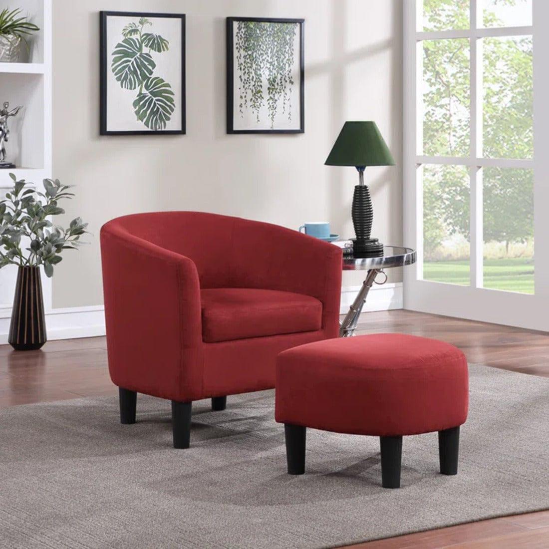 pitts accent chair with ottoman - Ouch Cart
