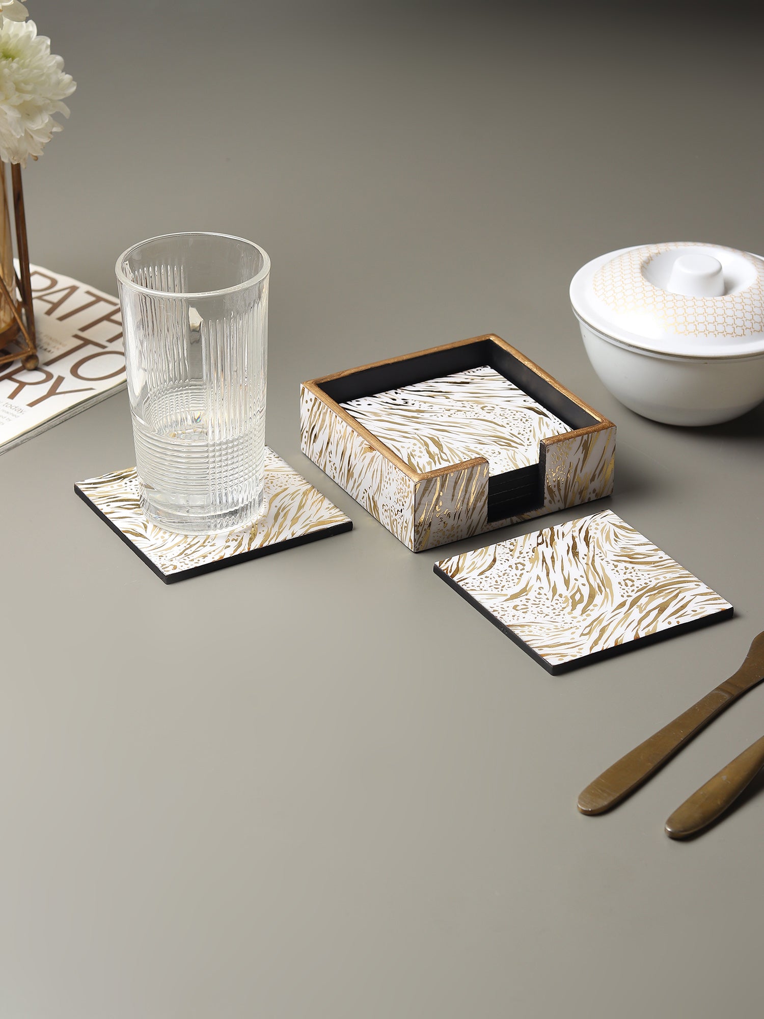 Zivra Gold Coaster Set of 4