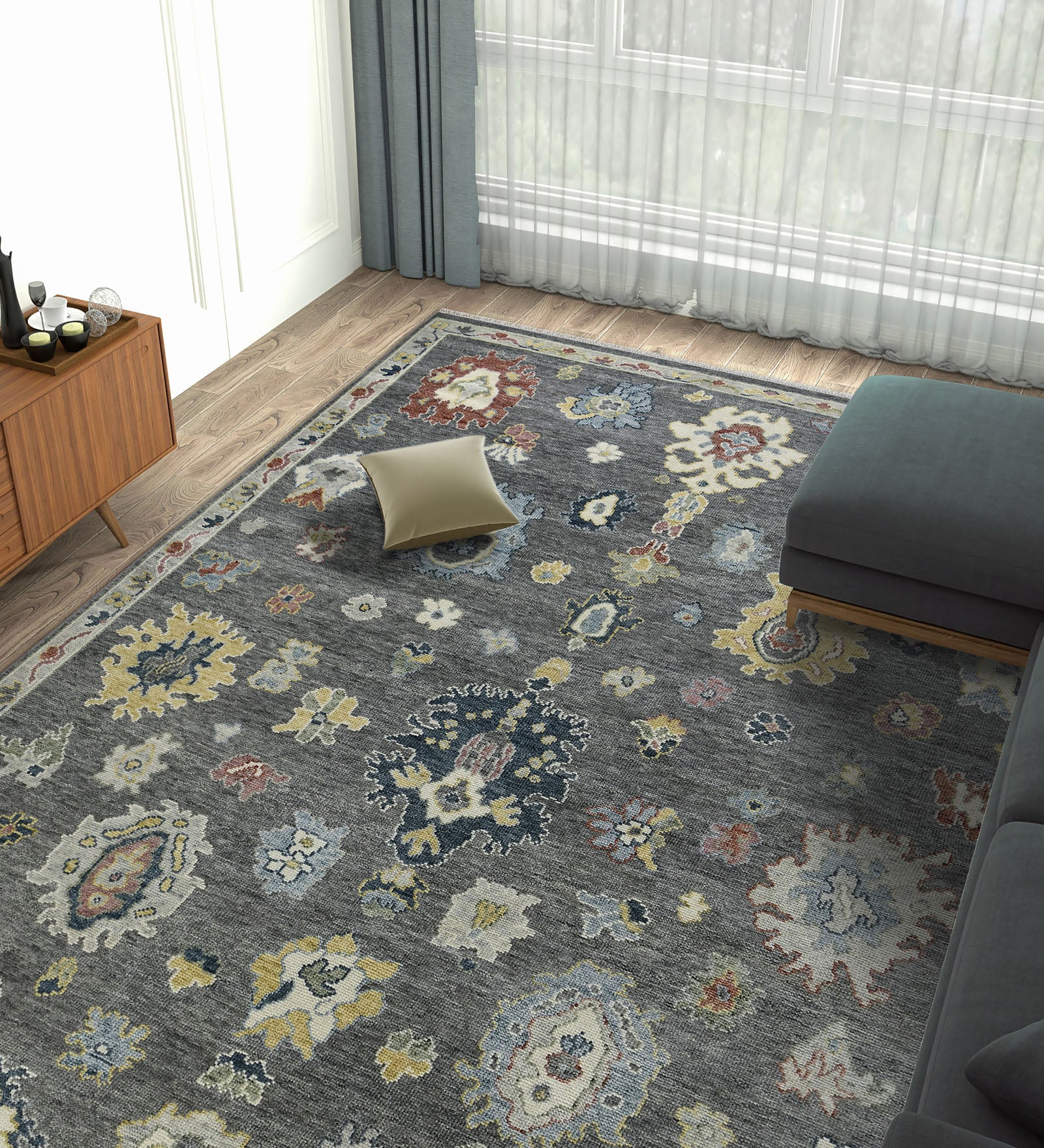 Jaigarh Traditional Pattern Hand Knotted Rectangle Anti-Skid Designer Carpet, Area Rug For Bed Room, Living Room - 8'X10'