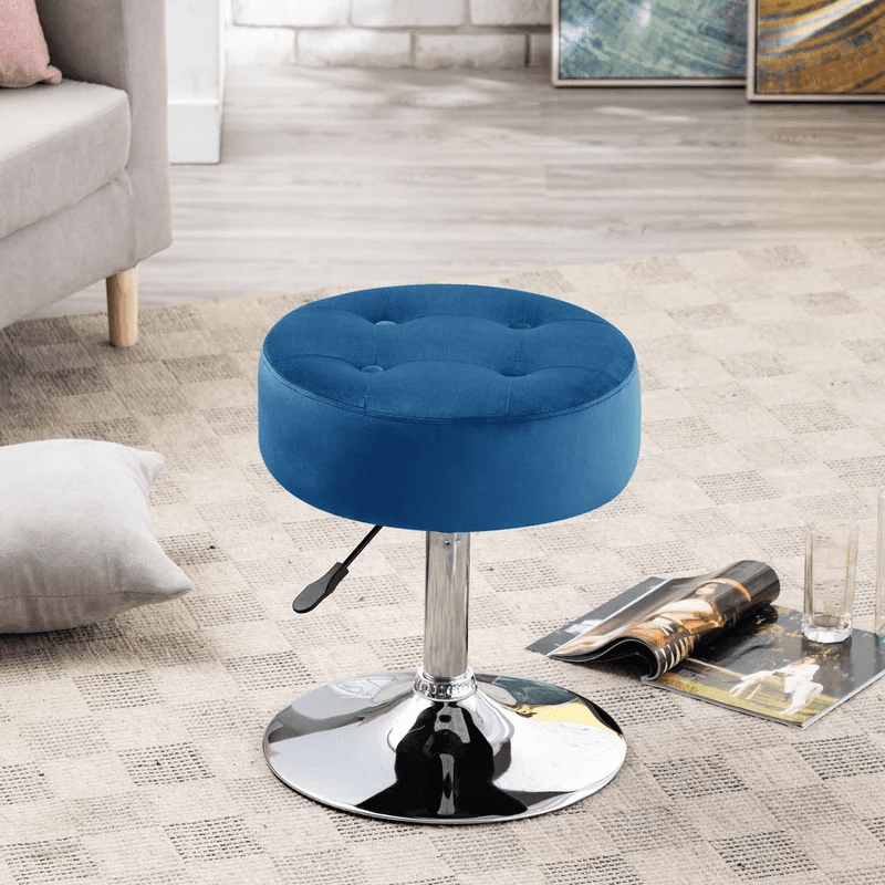 DERIA VANITY STOOL BLUE - Ouch Cart
