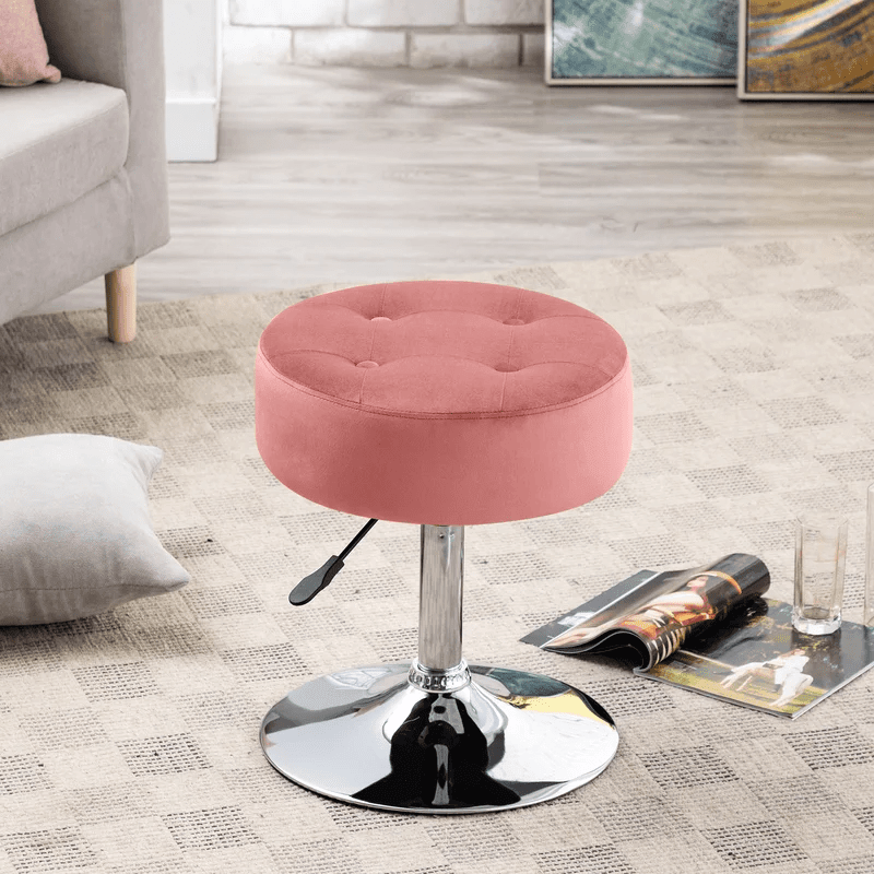DERIA VANITY STOOL PINK - Ouch Cart