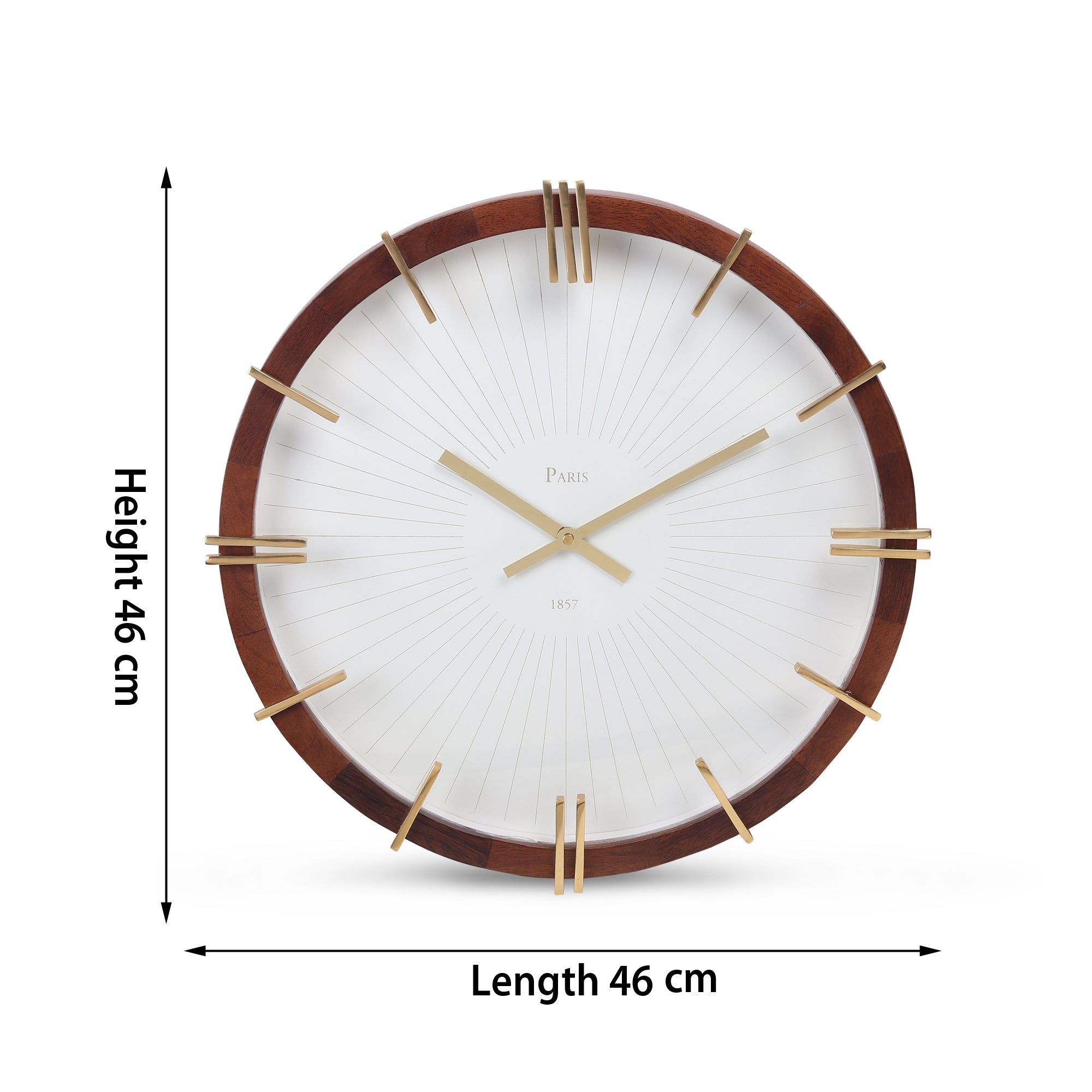 Eclipta Gold Wall Clock M.M.I. OVERSEAS