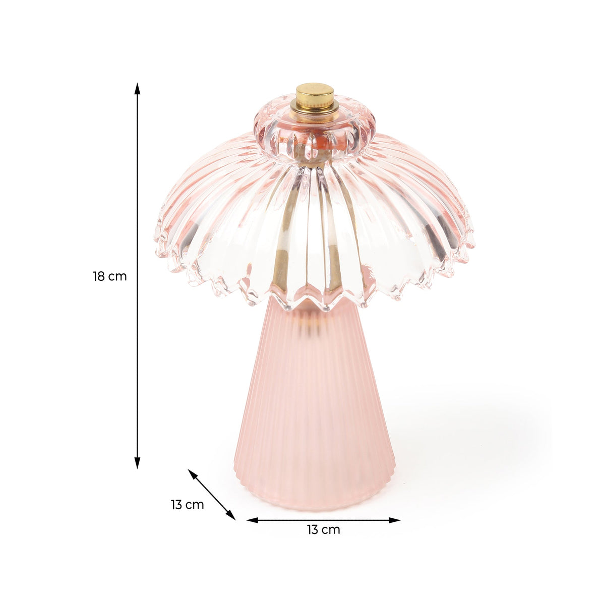 Cressa Crystelle Glass Lamp Ouch Cart