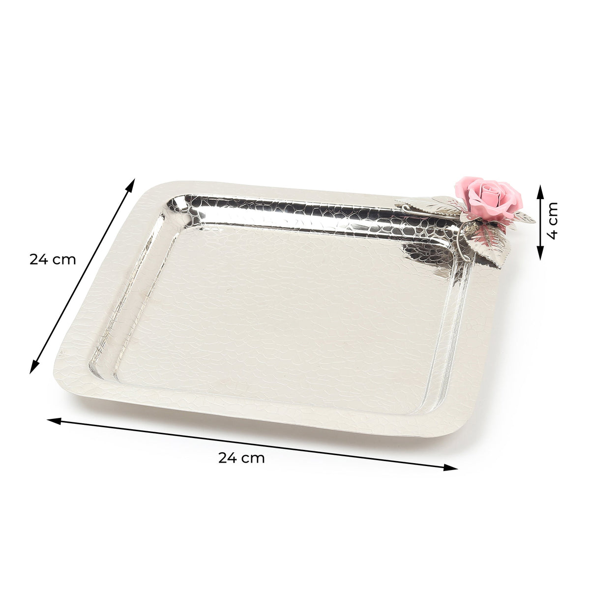 Petal Eclat Pink Square Tray Ouch Cart