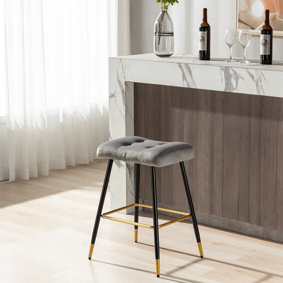 JULIO COUNTER STOOL GREY - Ouch Cart
